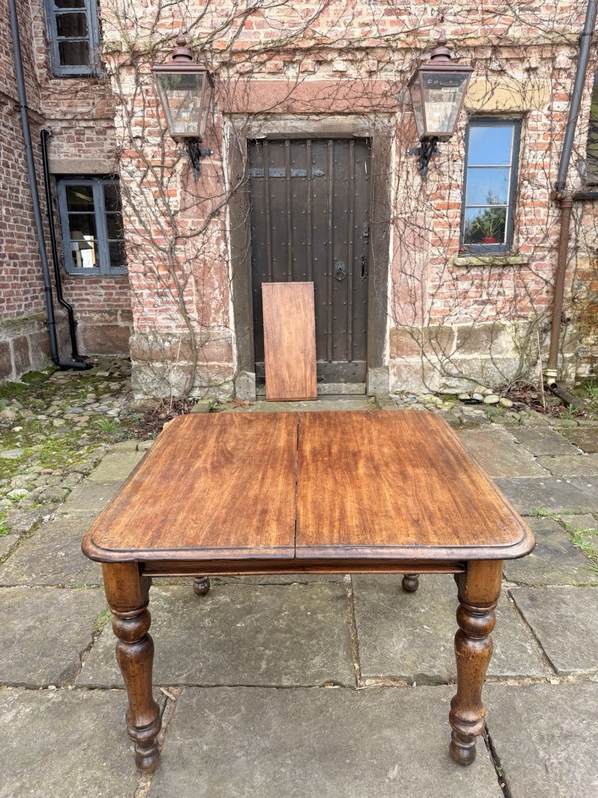 photo for sale Original English Country Antique Rustic Telescopic Extending Dining Table 1850c