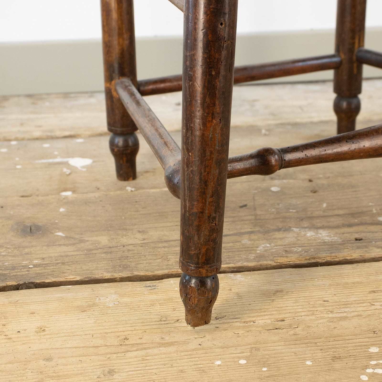 18c French Country Chair With New Rush Seat photo vintage