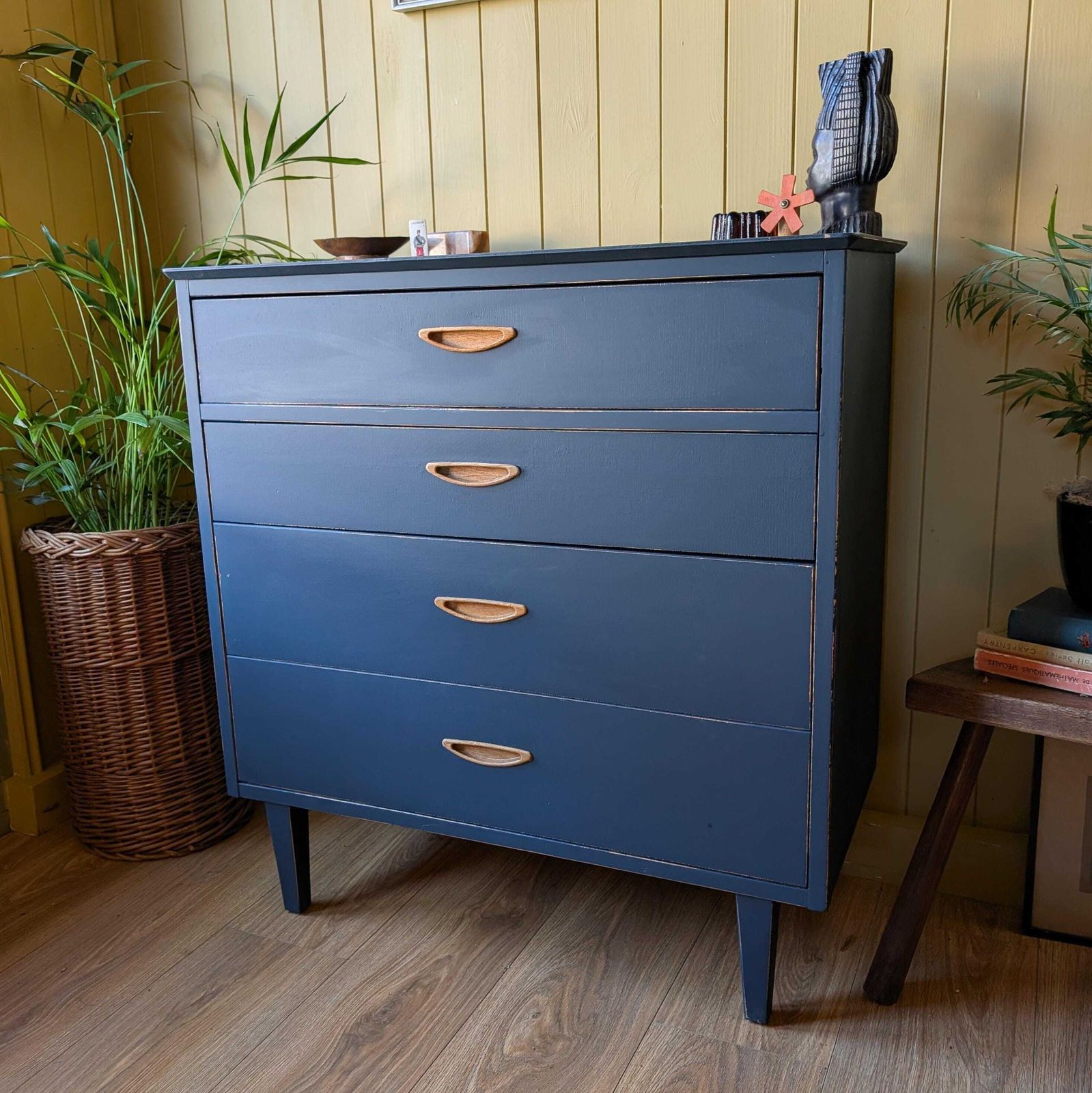 Painted Mid Century Chest Of Drawers photo for sale
