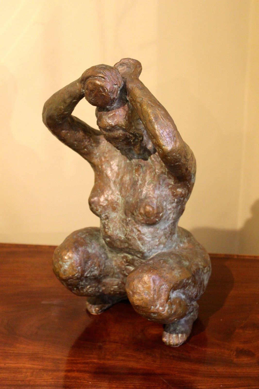 20thc. Bronze Of A Woman Bathing photo furniture