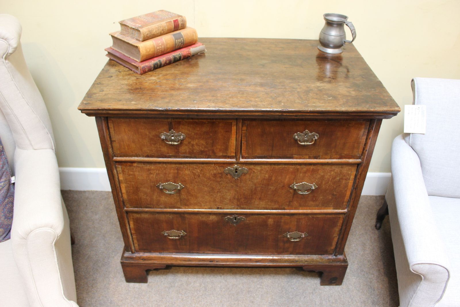 18thc. Walnut & Ash Chest Of Drawers photo Furniture