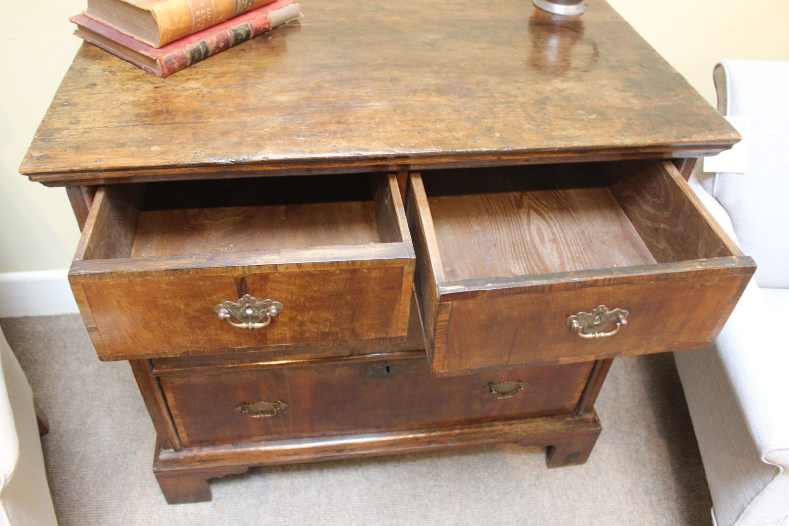 18thc. Walnut & Ash Chest Of Drawers photo 1500.0
