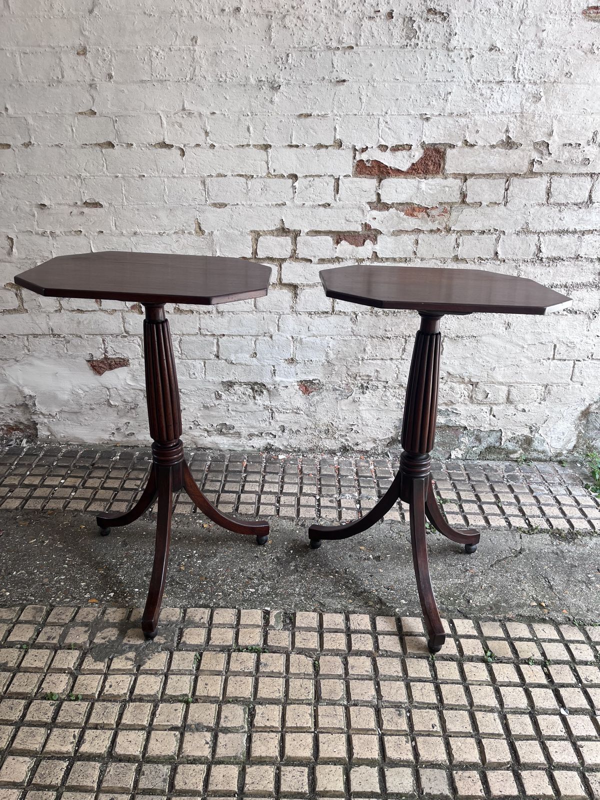 photo buy Elegant Matching Pair Of Regency Mahogany Side Tables