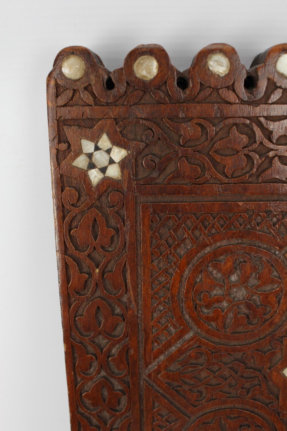 Mother Of Pearl Inlaid Victorian Arts & Crafts Magazine Stand photo vintage