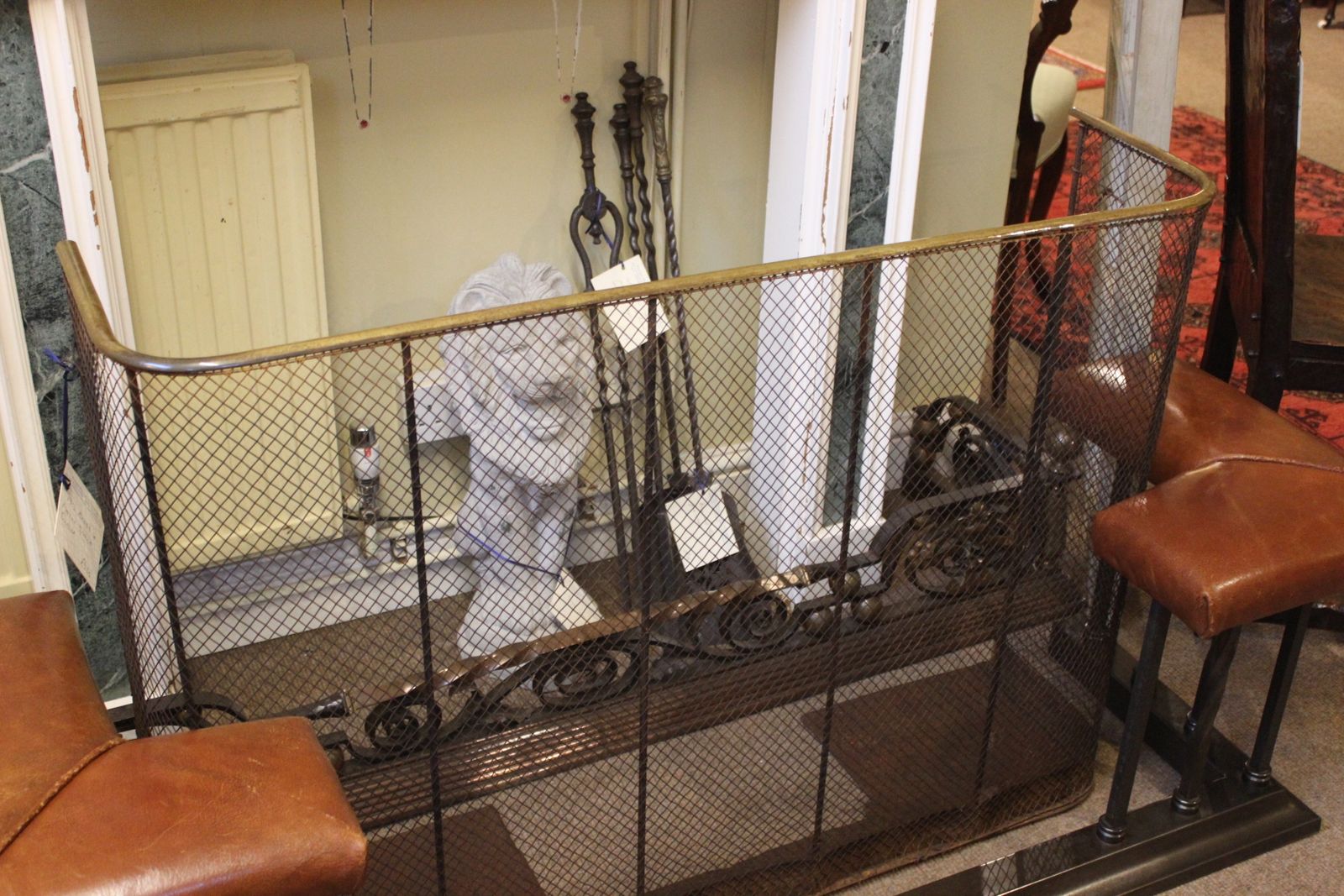 19thc. Brass & Metal Spark Guard