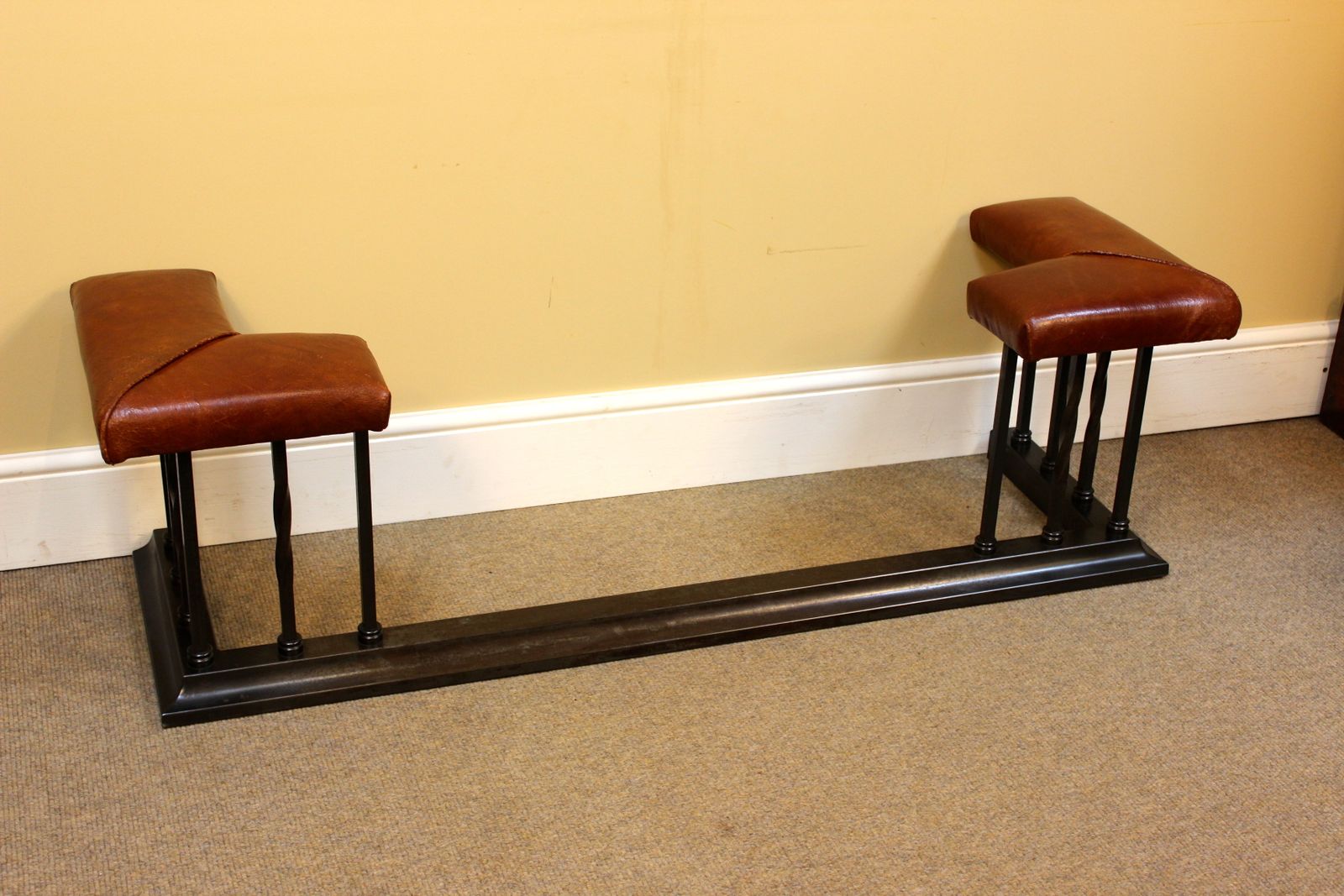 Early 20thc. Steel & Leather Club Fender photo for sale
