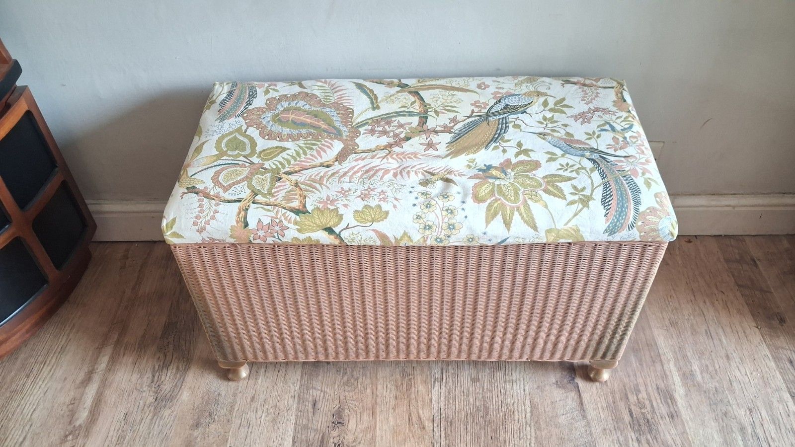 Delightful Original Lloyd Loom 1960's  Mid Century Blanket Box /Ottoman photo for sale