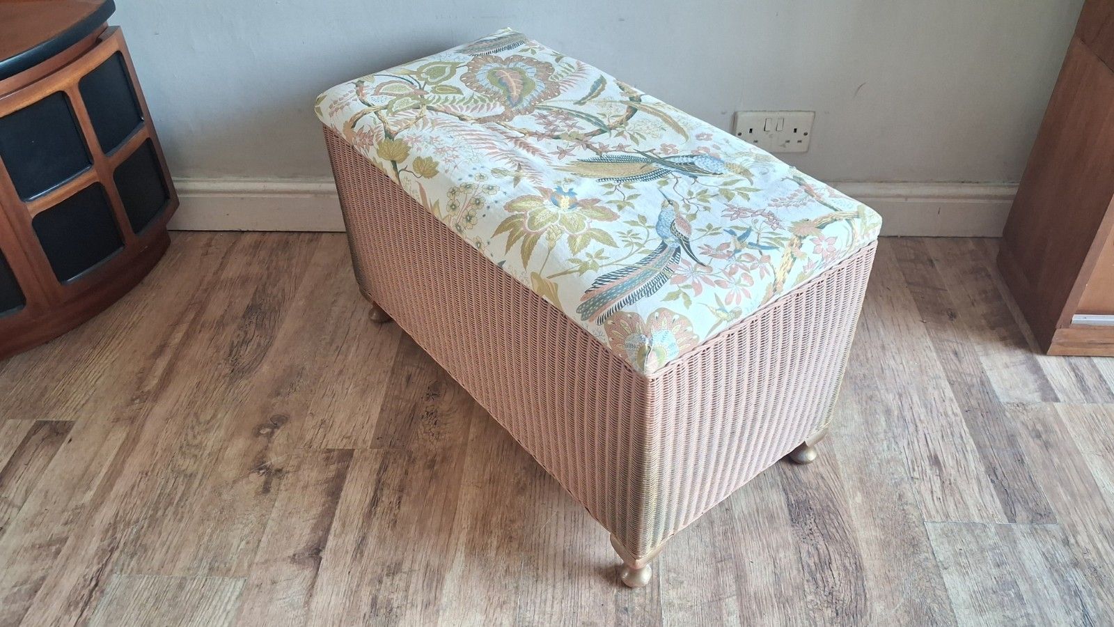 photo buy Delightful Original Lloyd Loom 1960's  Mid Century Blanket Box /Ottoman