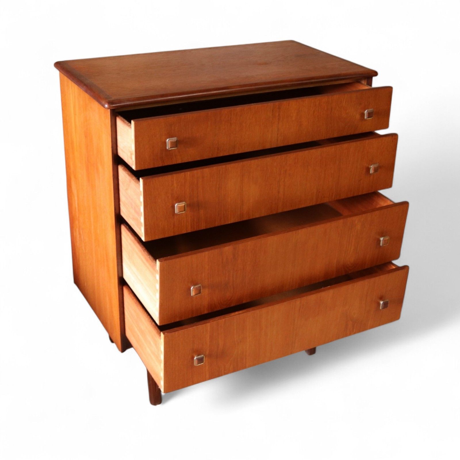 Mid Century Homeworthy Teak Chest Of Drawers 4 Drawer 1960s photo buy