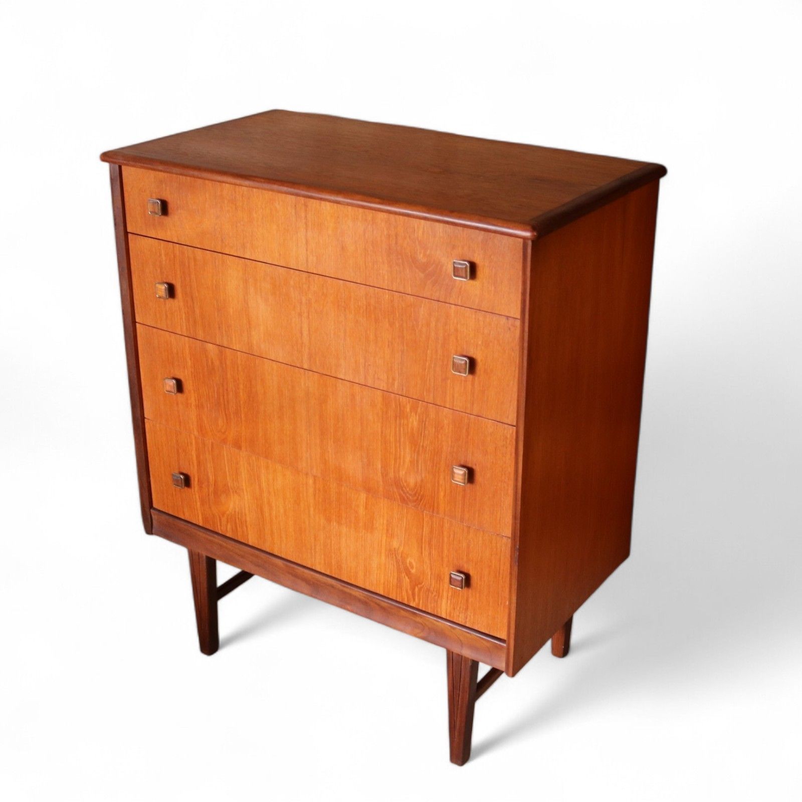 photo for sale Mid Century Homeworthy Teak Chest Of Drawers 4 Drawer 1960s