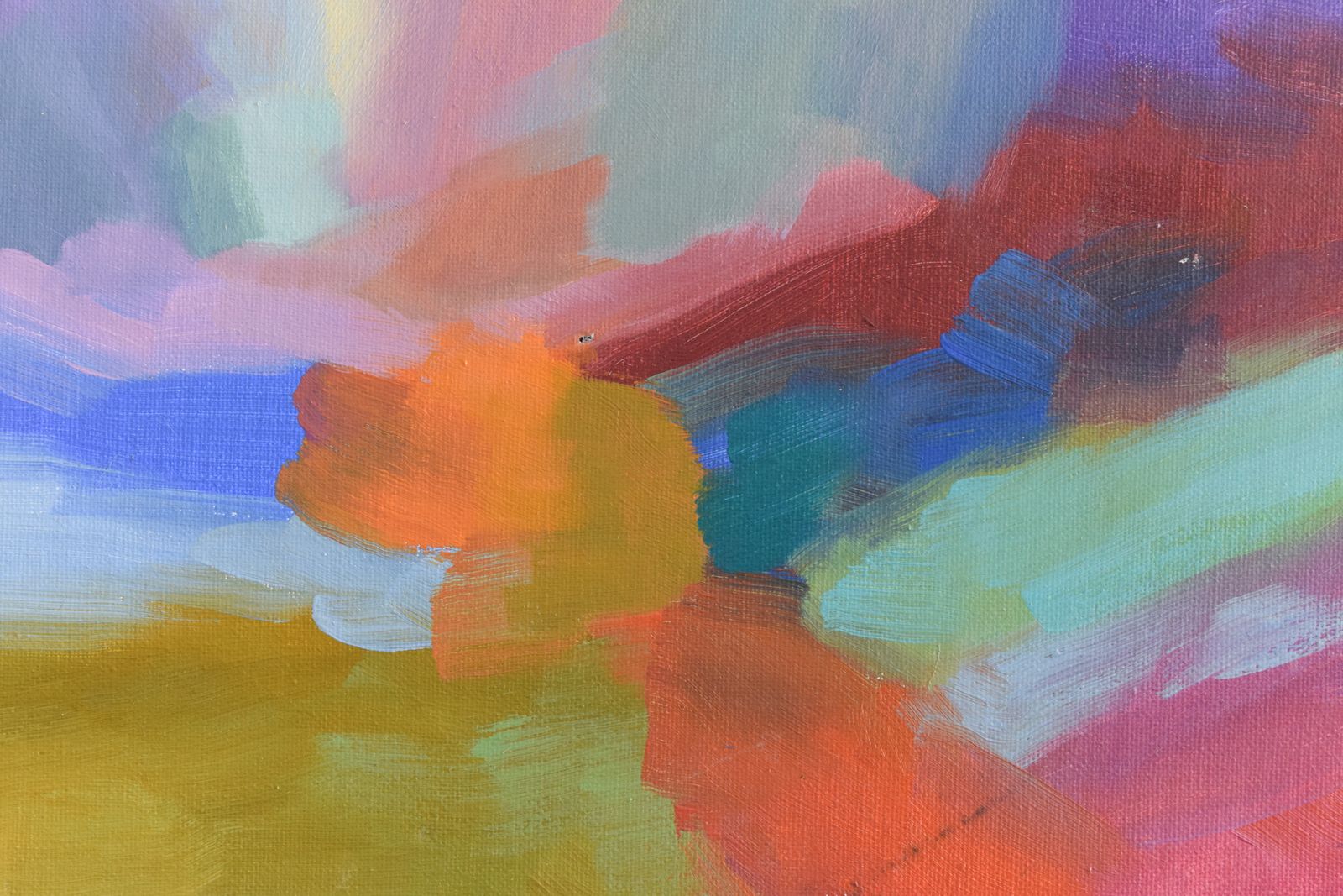 Contemporary Original Small Abstract Acrylic On Canvas Painting By Jim Ridout photo buy
