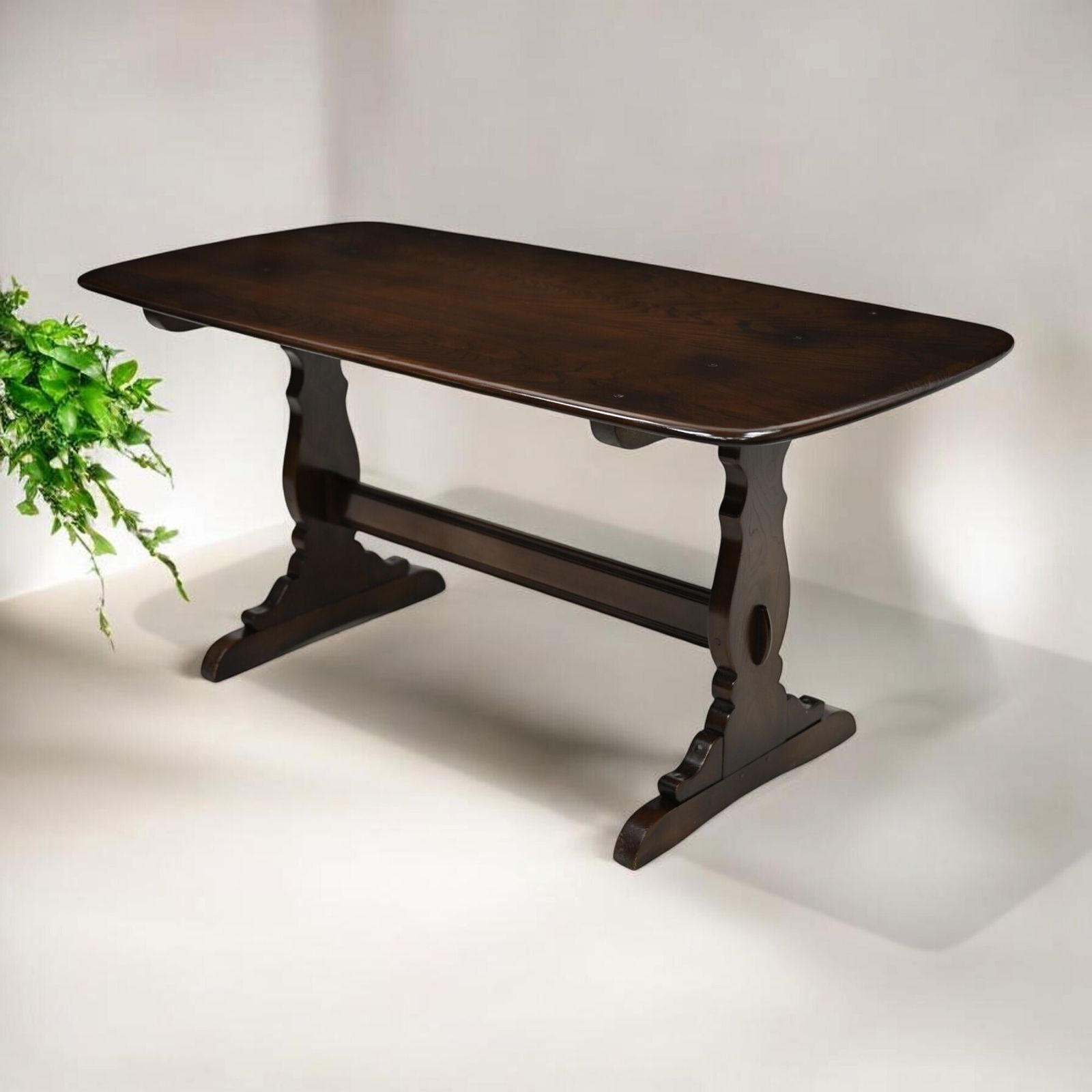 Ercol Refectory Plank Top Dining Table Traditional Finish #155 Free Uk Delivery