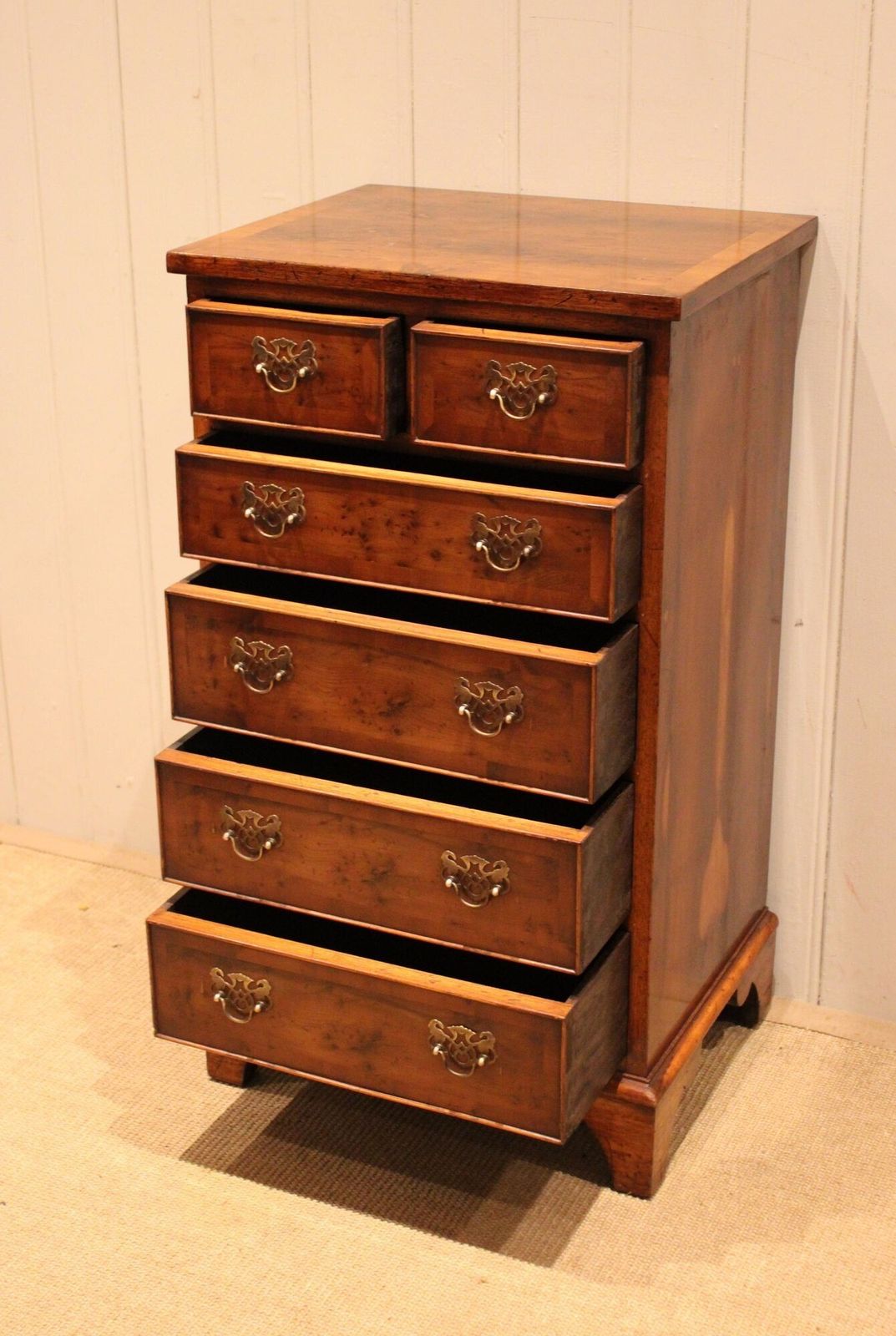 photo furniture Slim Burr Yew Chest Of Drawers