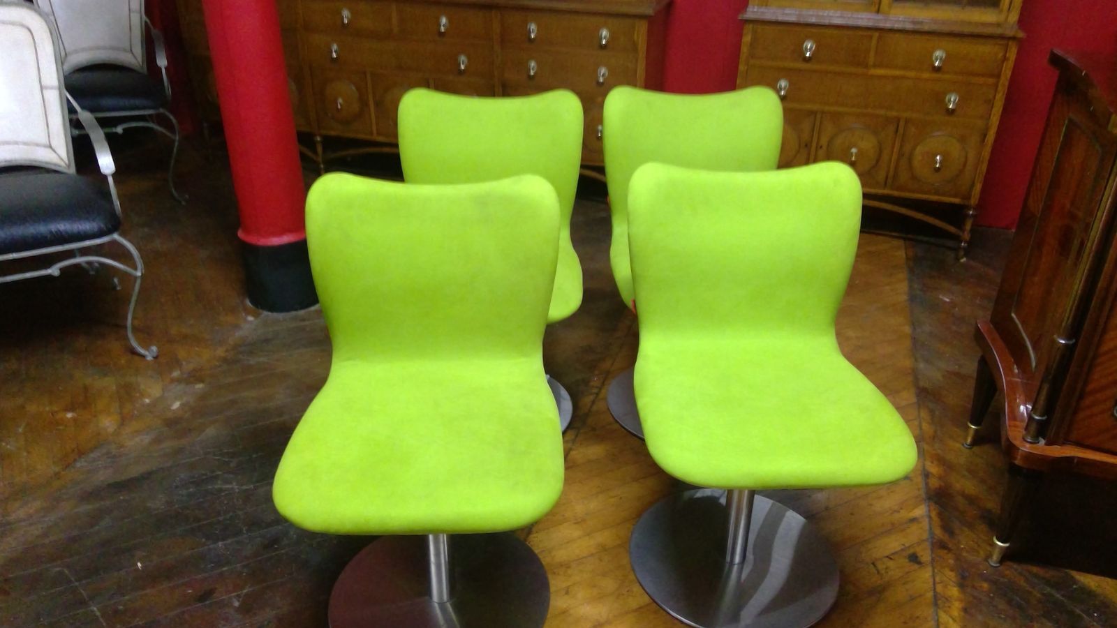 Italian Designer Swivel Chairs, 1960s, Vintage photo for sale
