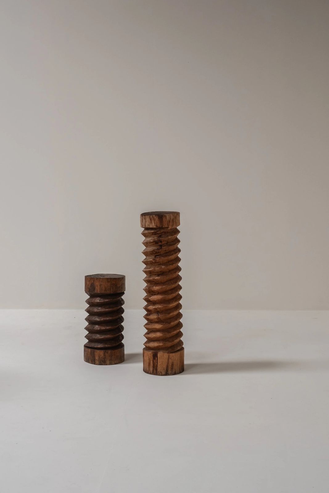 Pair Of Vintage Wooden Wine Screws, France