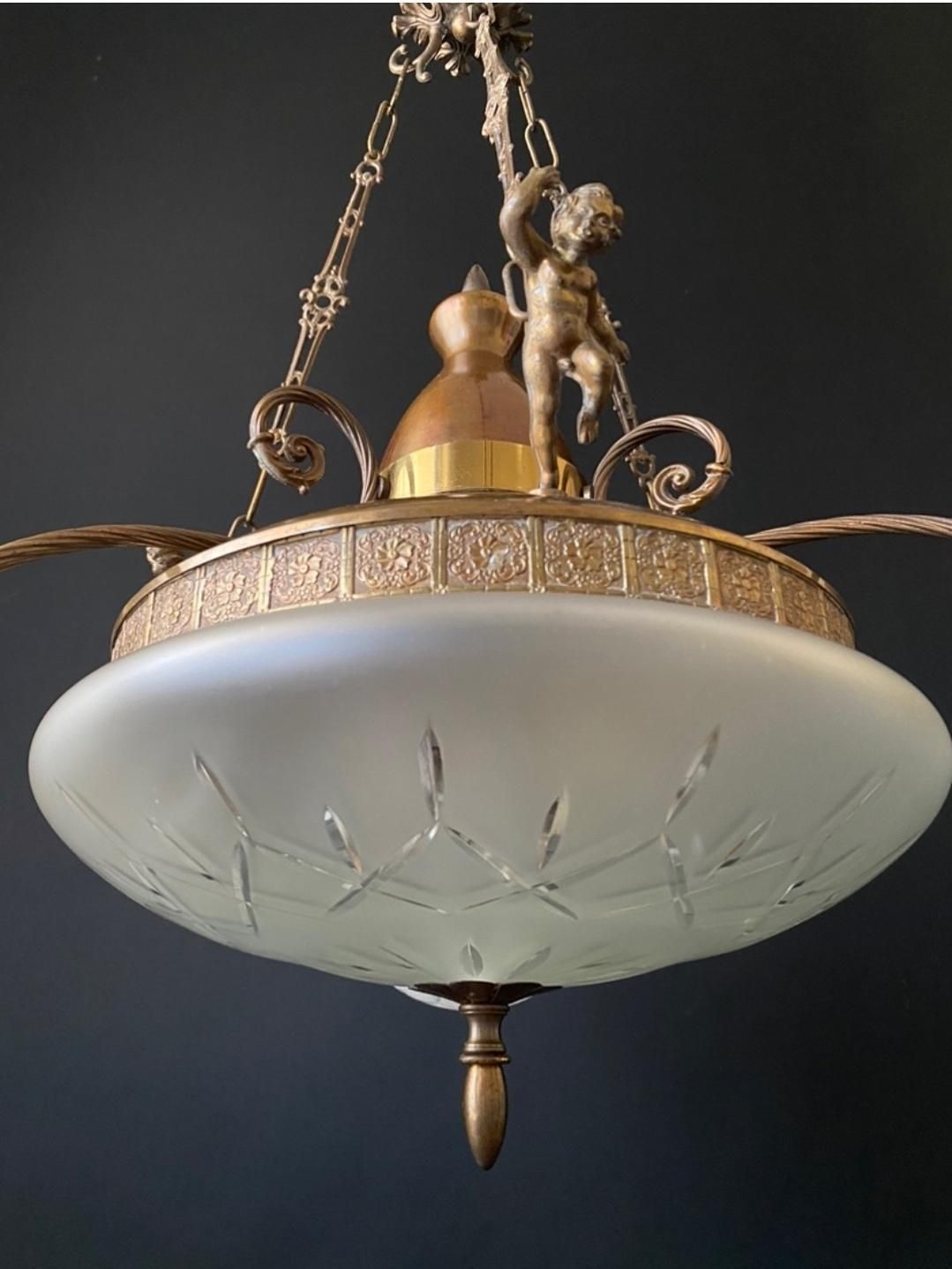 Duty Free For USA   Large Antique Chandelier photo Lighting