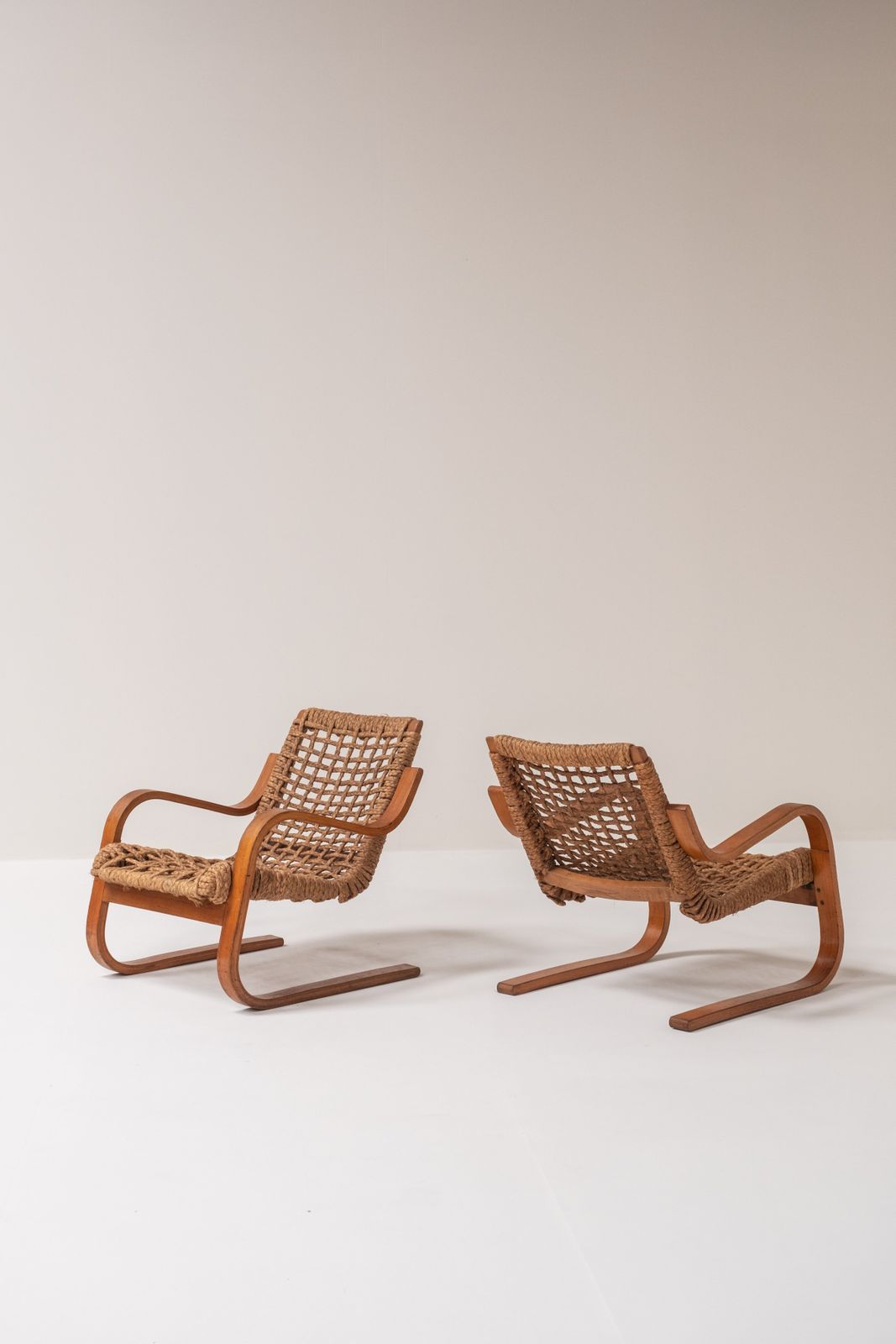 photo furniture Lounge Chairs, Early Aalto Production For Stylclair, France, 1930s