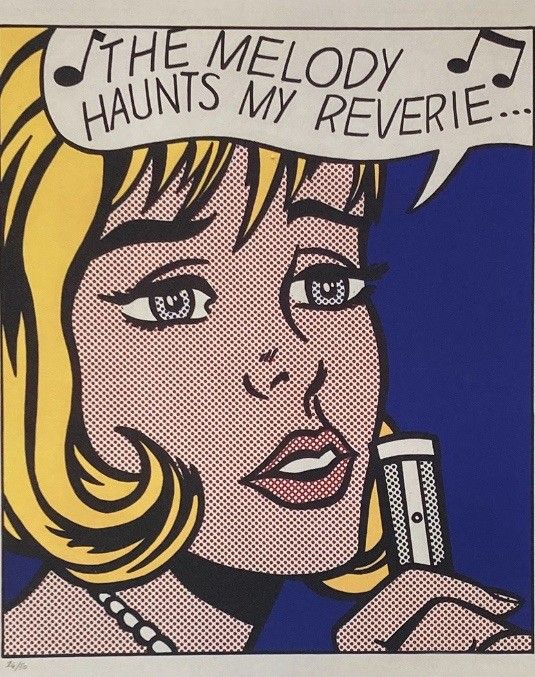 Roy Lichtenstein Lithograph 40 By 50 Cm With Coa. Sold Framed photo furniture