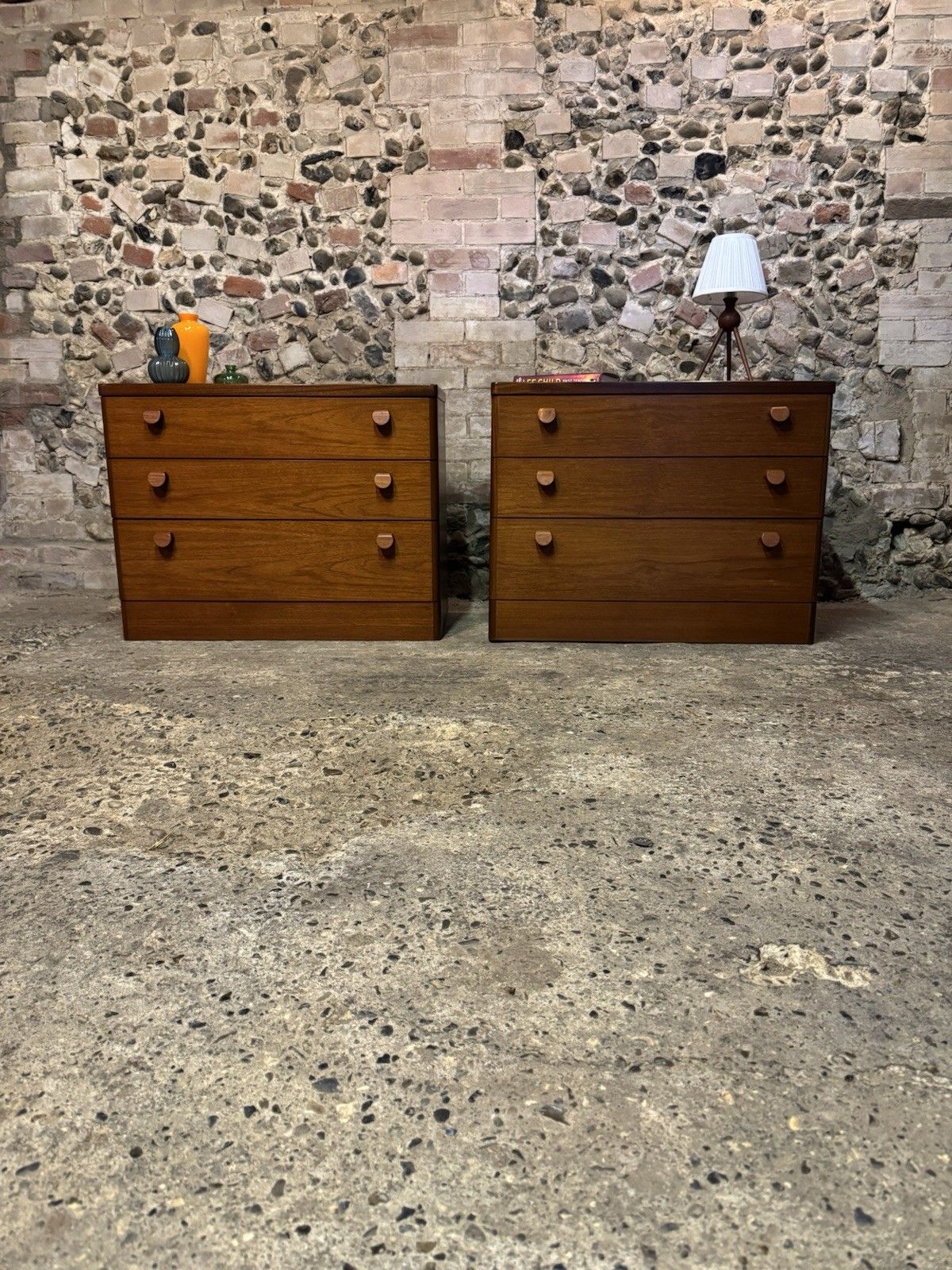 🚛 Pair Of Mid Century Teak Chests Of Drawers Danish/Scandinavian Design  Stag