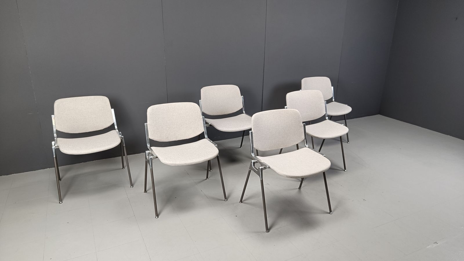 photo for sale Vintage Dsc 106 Side Chairs By Giancarlo Piretti For Castelli, Set Of 6