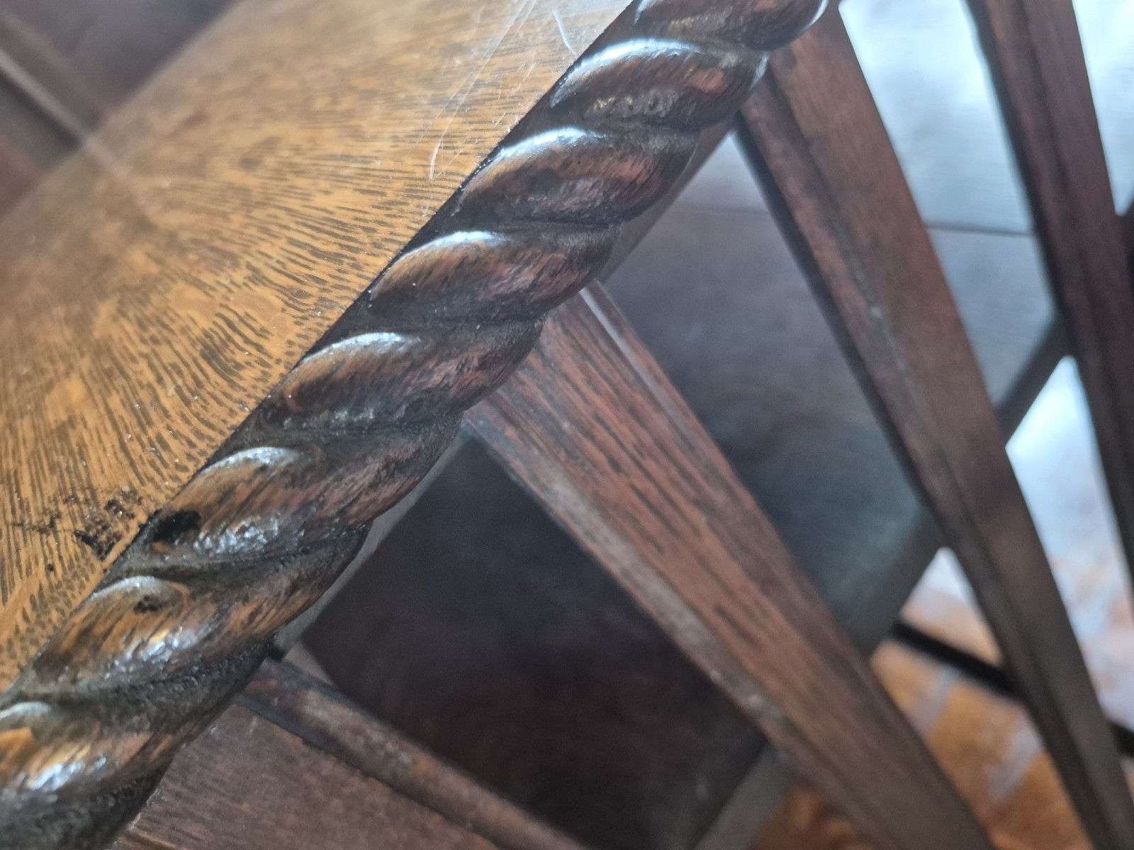 photo for sale Epic Revolving Vintage Edwardian Oak Library Bookcase With Folding Reading Stand
