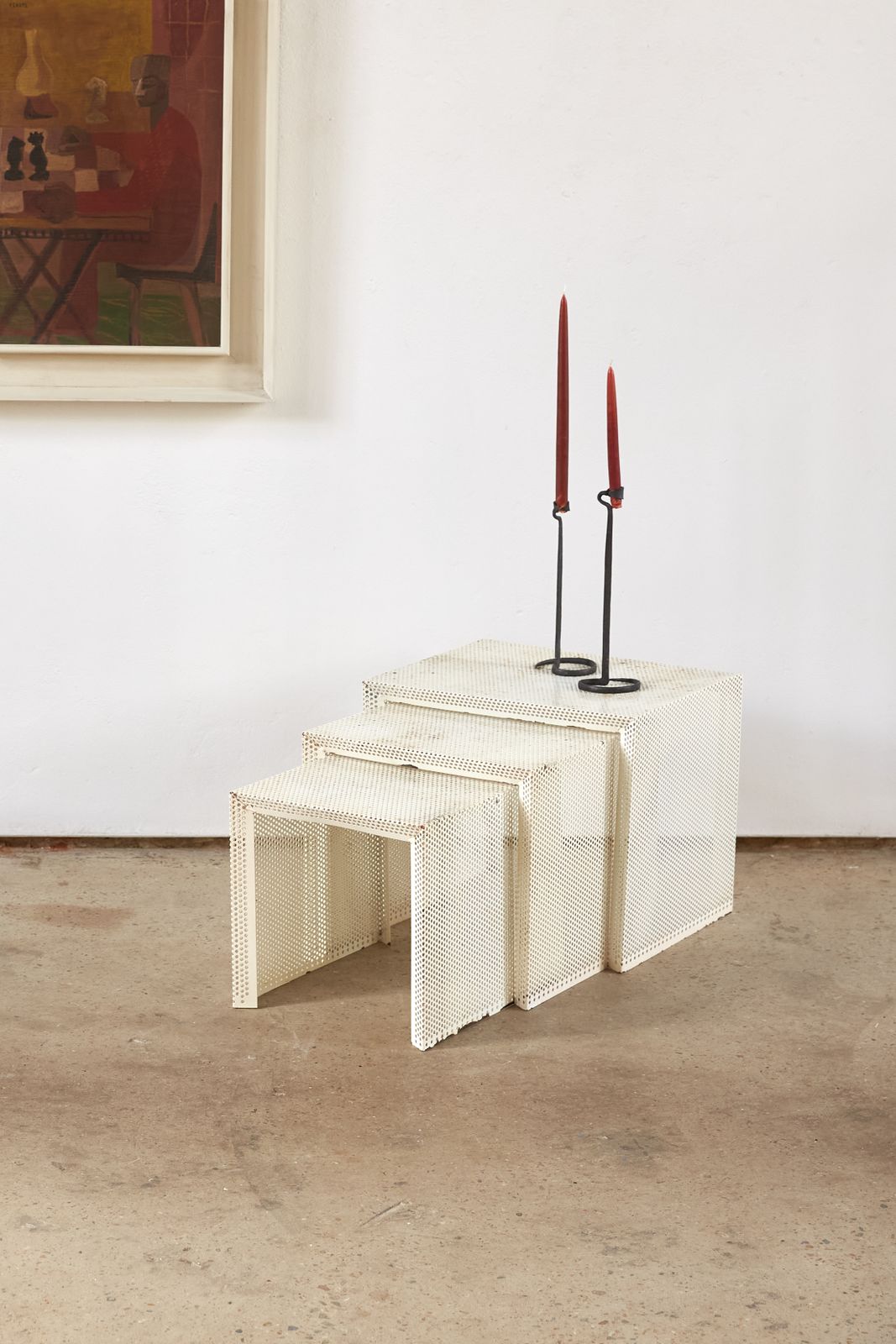 A Set Of 3 Nesting Tables From The Netherlands C1960