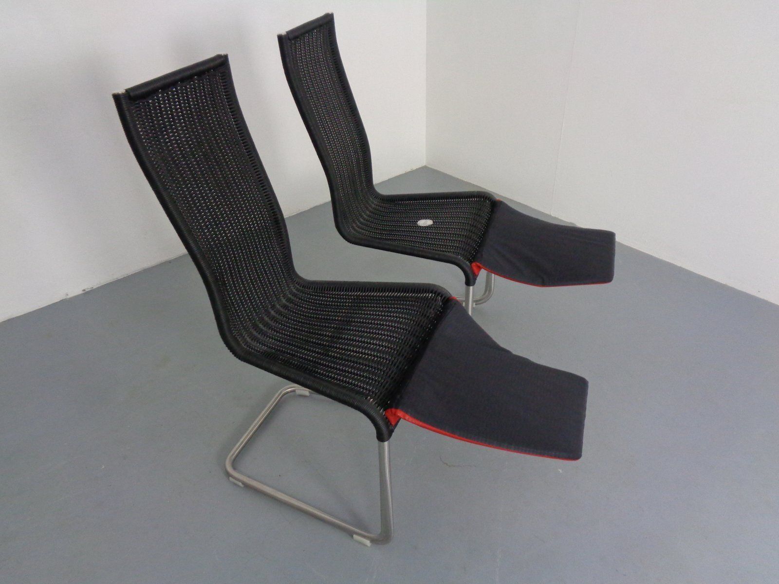 photo vintage Kragstuhl D21 & B20 Cantilever Chairs By Jean Prouve & Axel Bruchhäuser For Tecta, 1980s, Germany, Set Of 6