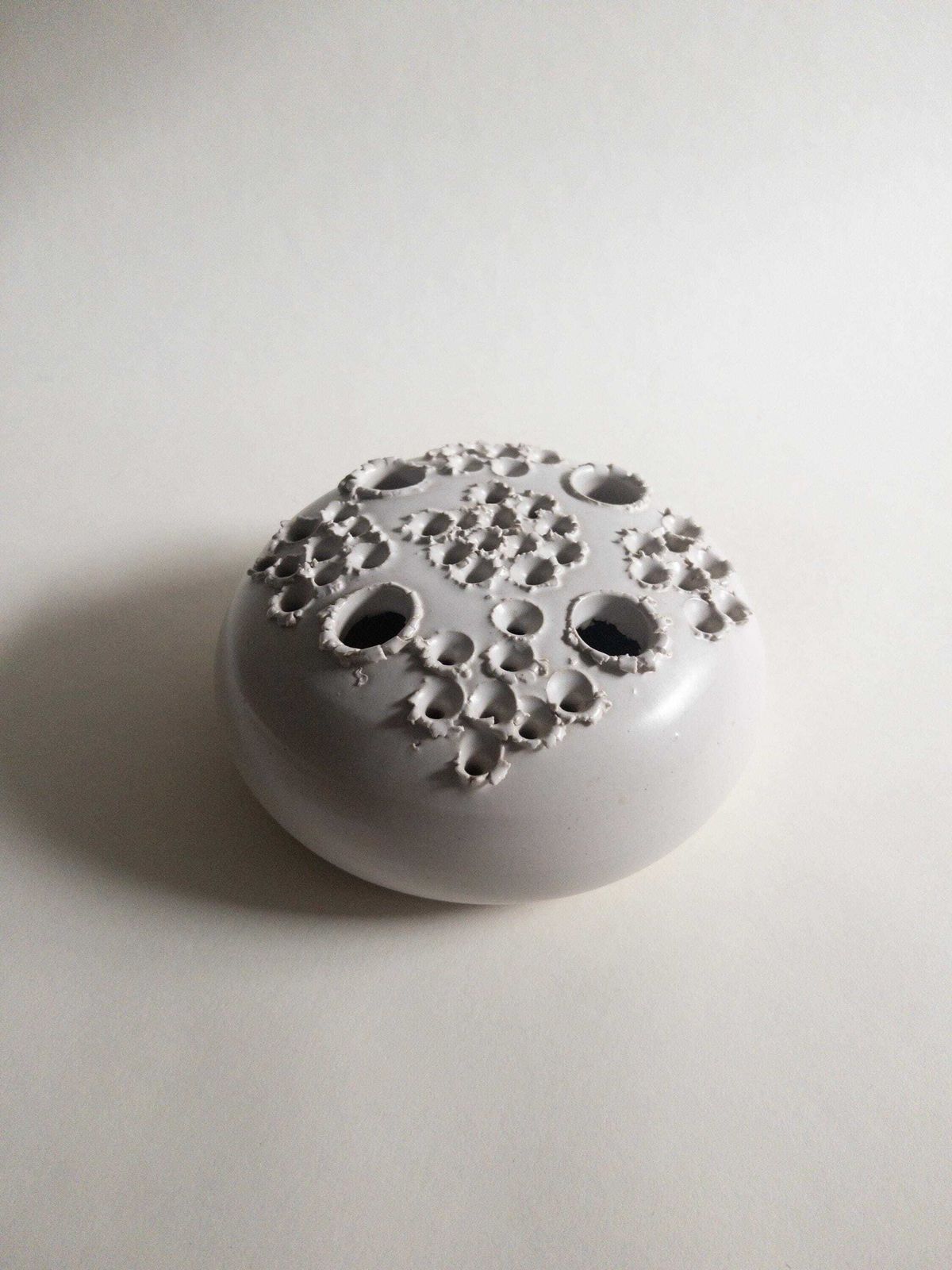 Vase de studio Aage Würtz, bougeoir en céramique blanche, style danois moderne photo buy