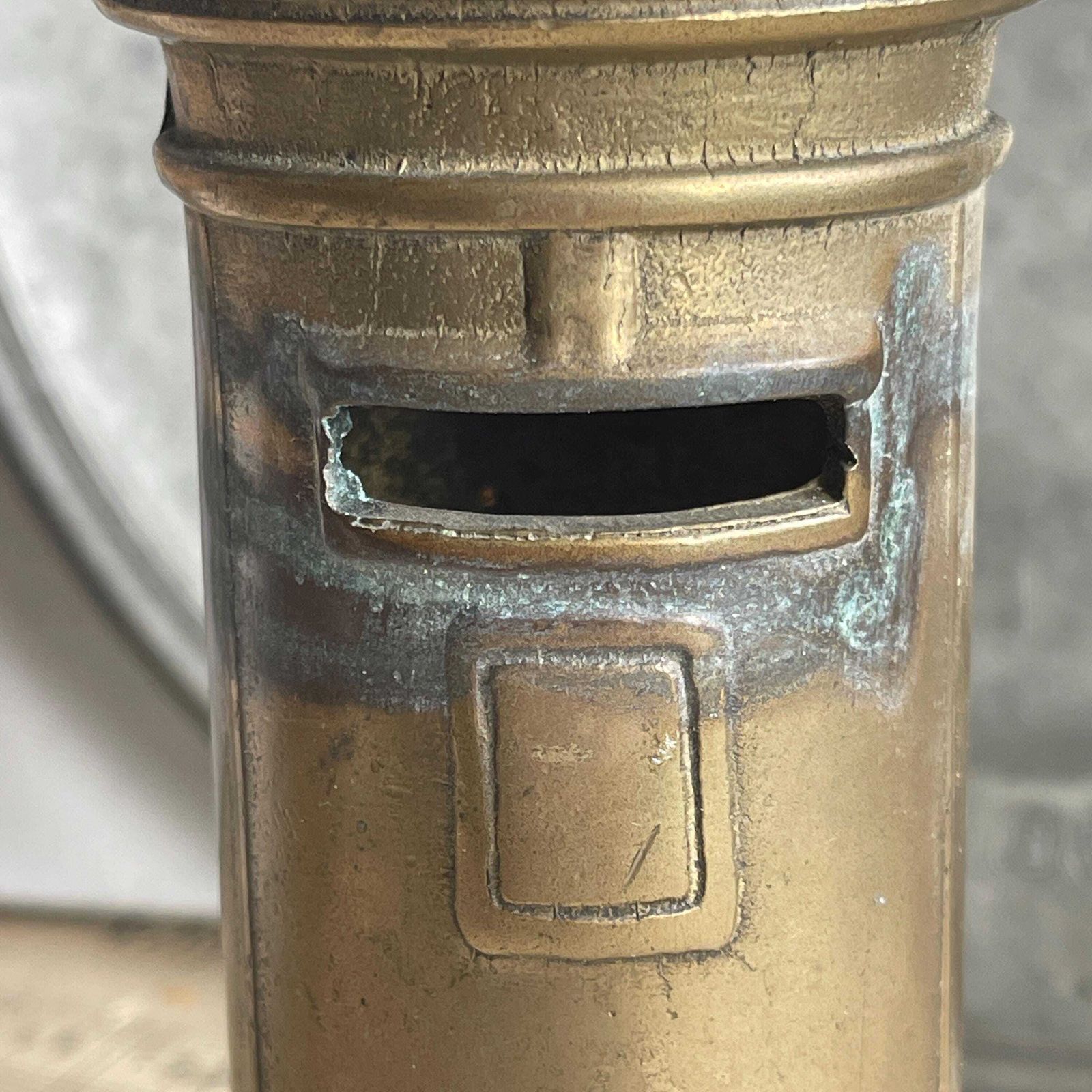 Vintage Brass Post Office Box Money Bank   Desk Decor Greycatbrocante      5 Out Of 5 Stars photo for sale