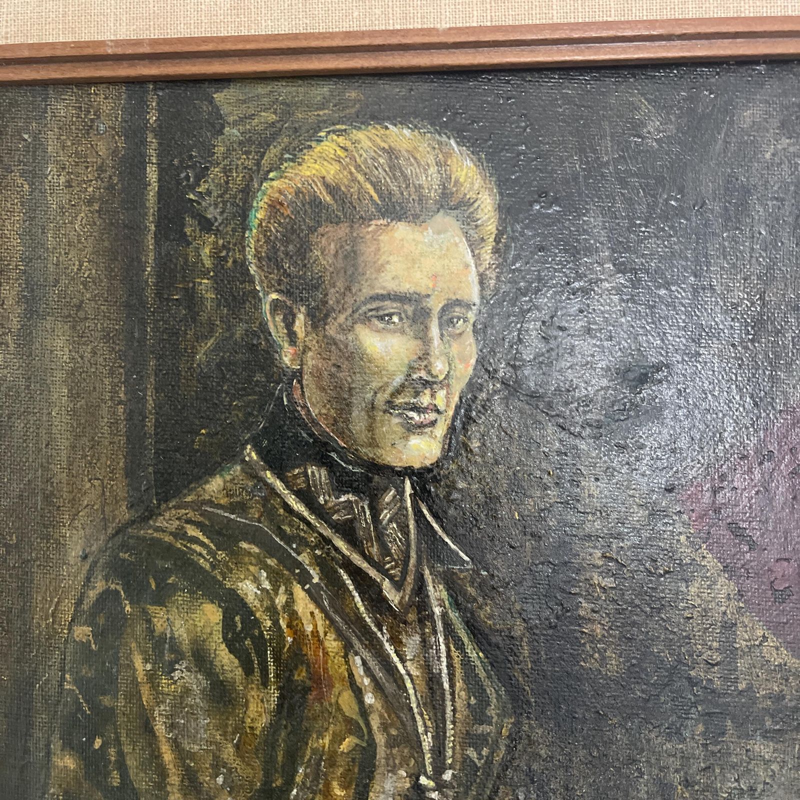 Vintage Oil Painting Portrait Of A Man In Uniform photo Art
