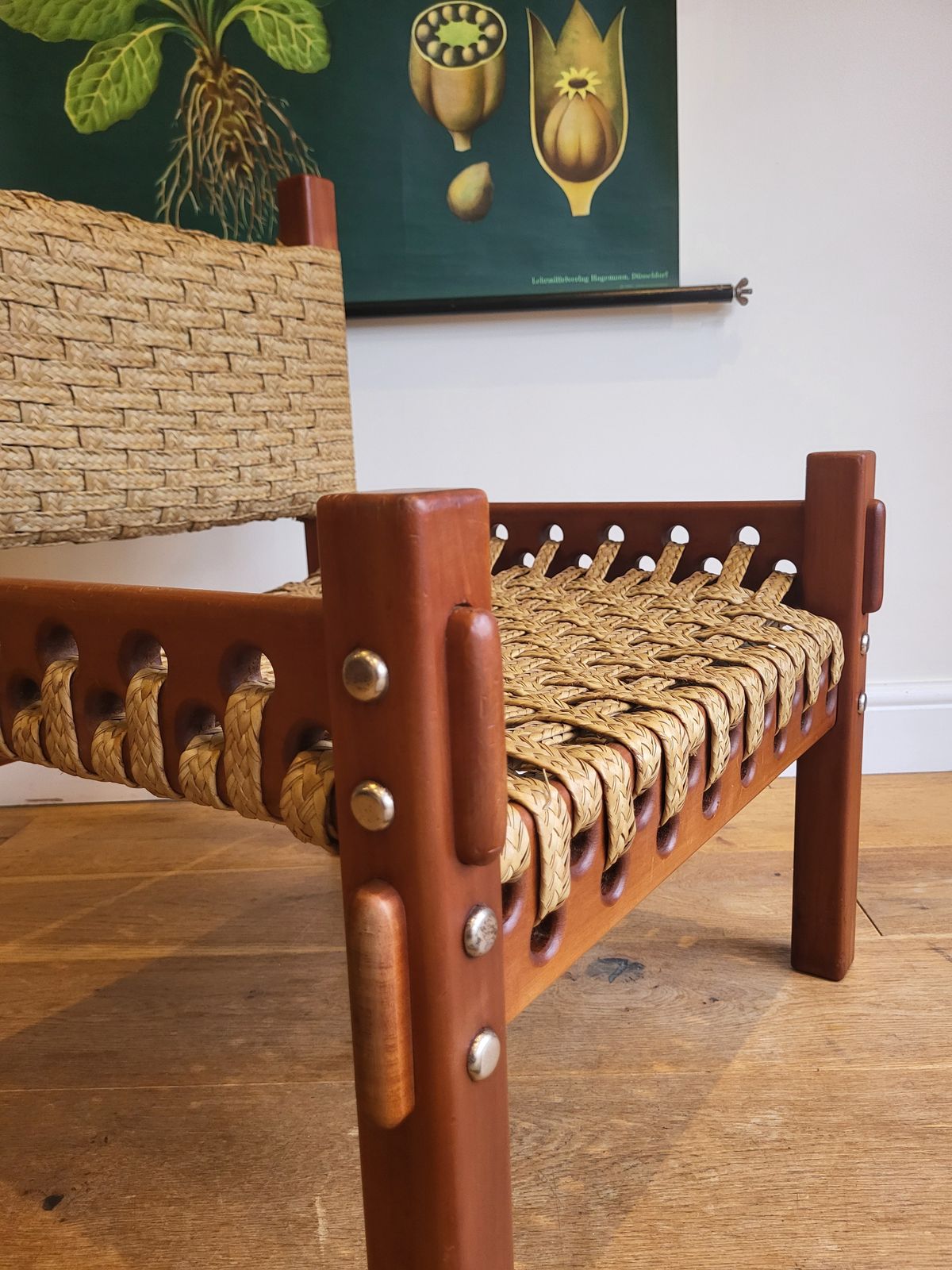 Mid Century Woven Safari Chair photo buy