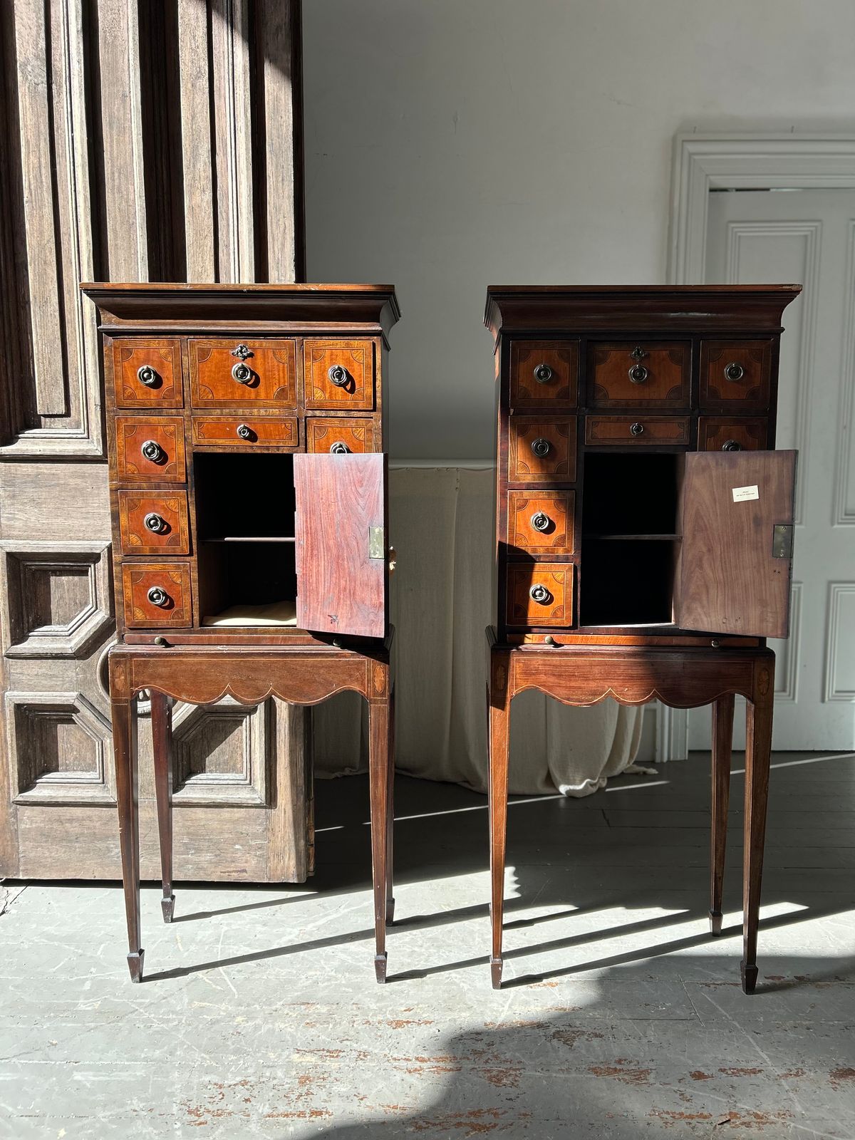 19th Century Chests On Stands ‘Lady Yarborough’s Sheraton Cabinets’ photo furniture