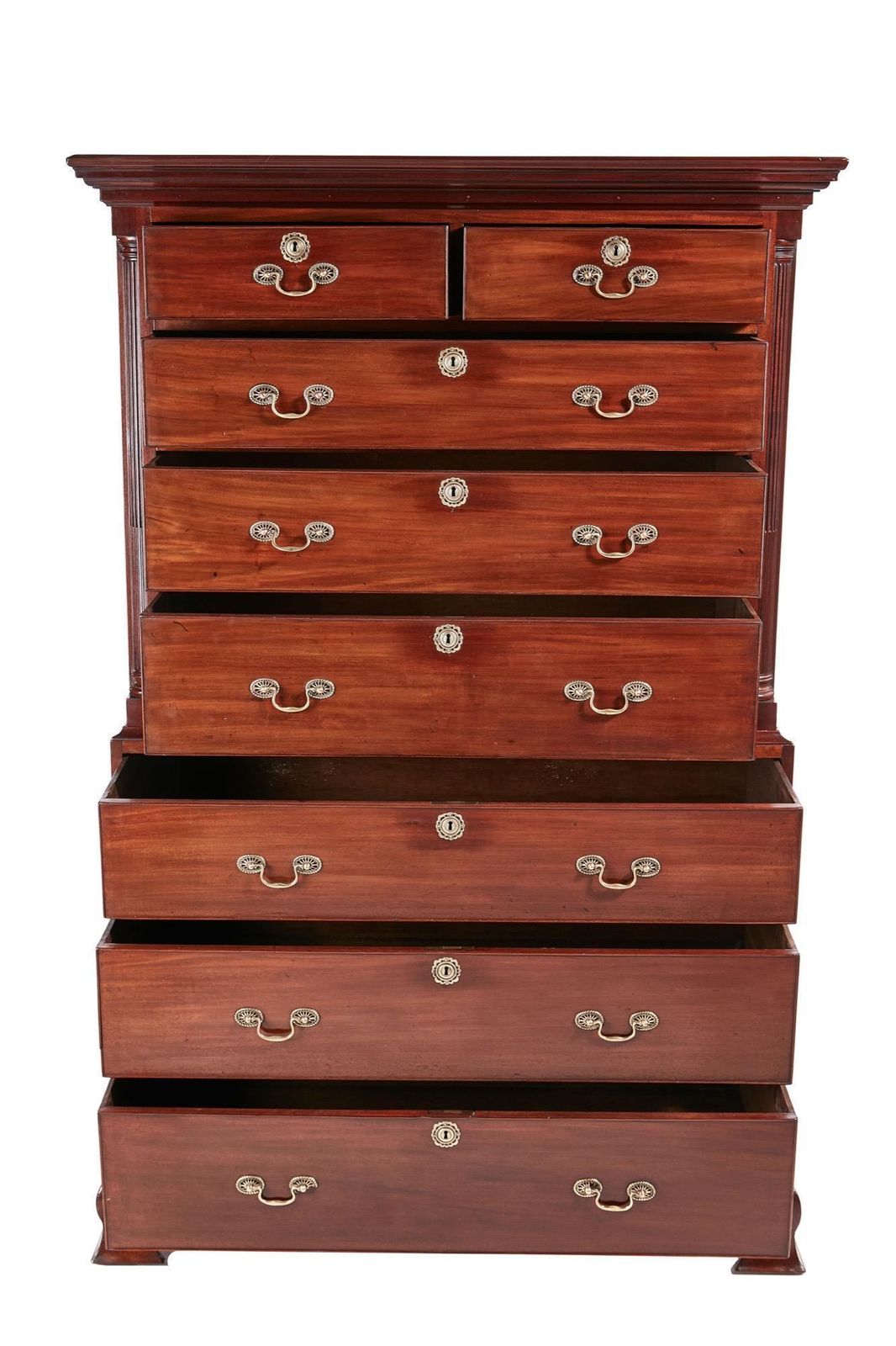 Antique Georgian 18th Century Mahogany Chest On Chest/Tallboy photo furniture