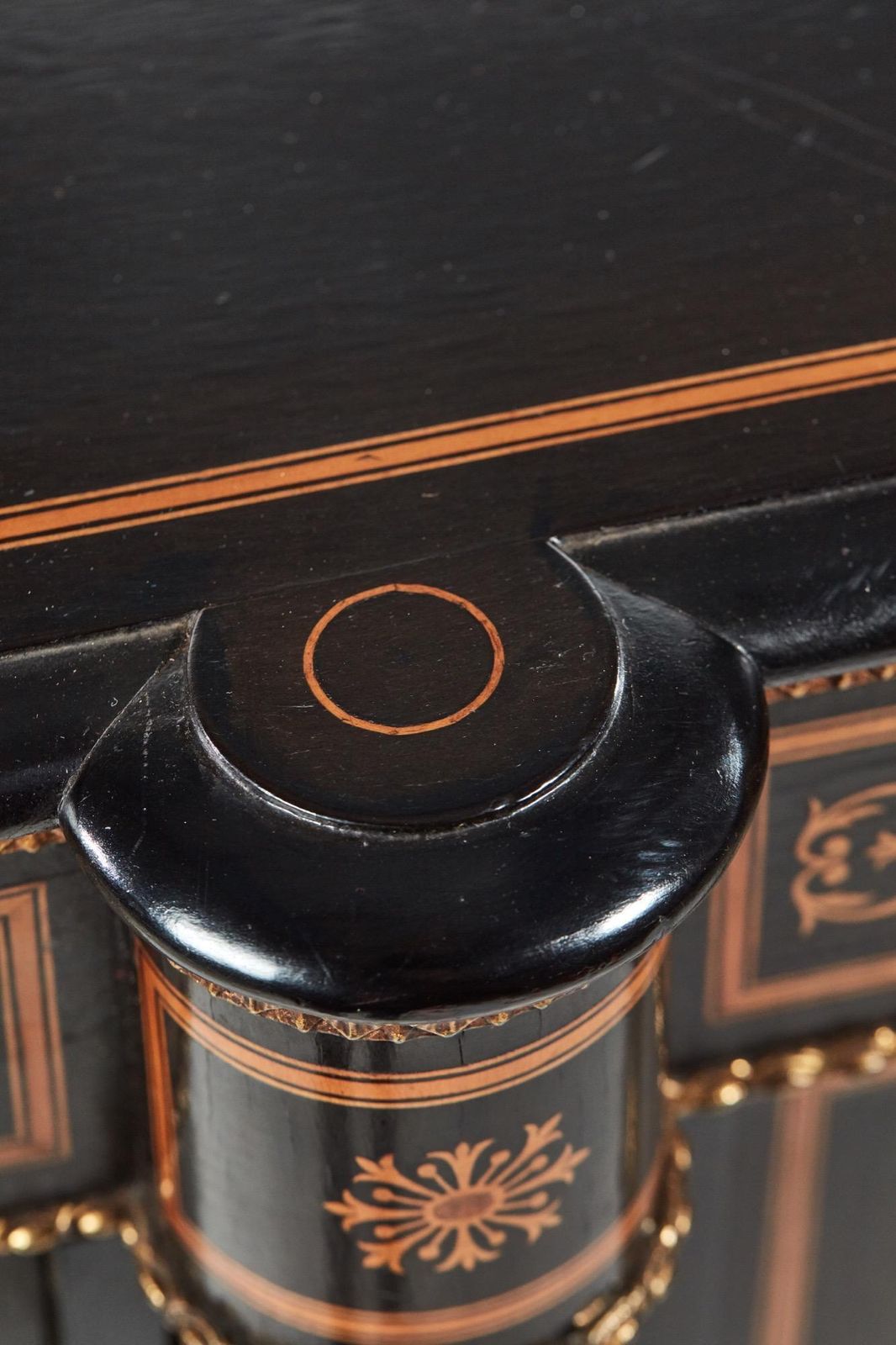Fine French Antique Ebonised And Amboyna Credenza With Large Sevres Style Plaque photo buy