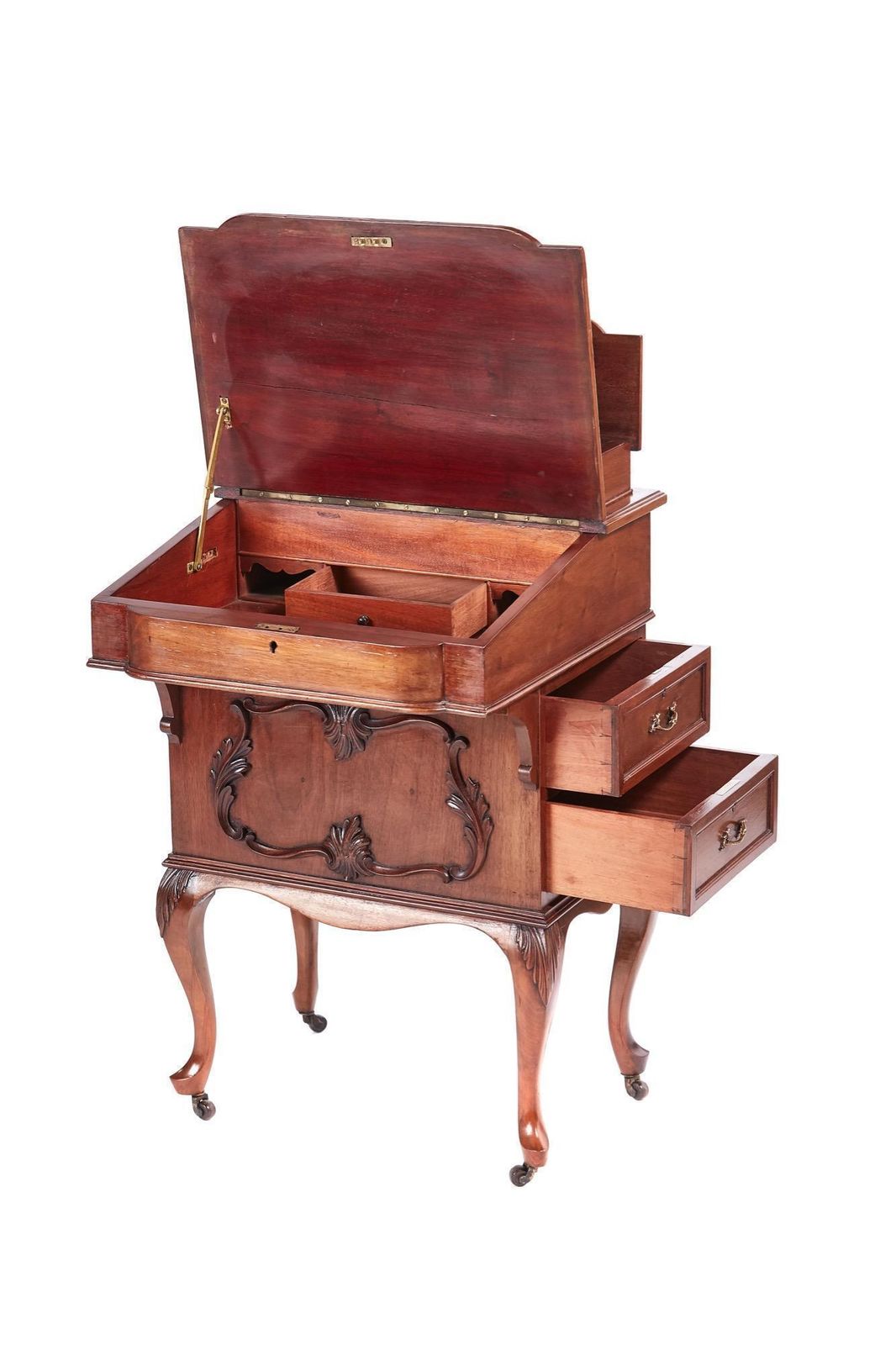Antique Victorian Freestanding Walnut Davenport photo Furniture