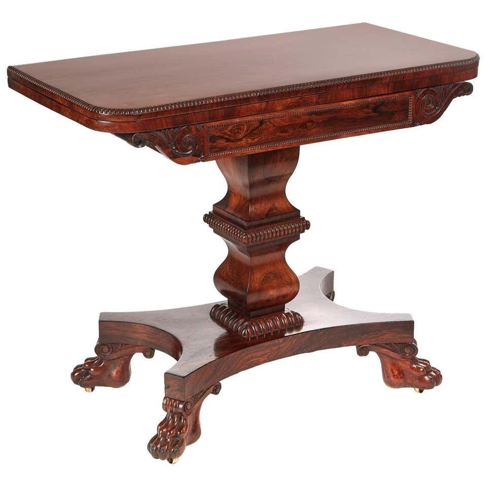 Antique Early 19th Century William IV Rosewood Card Table