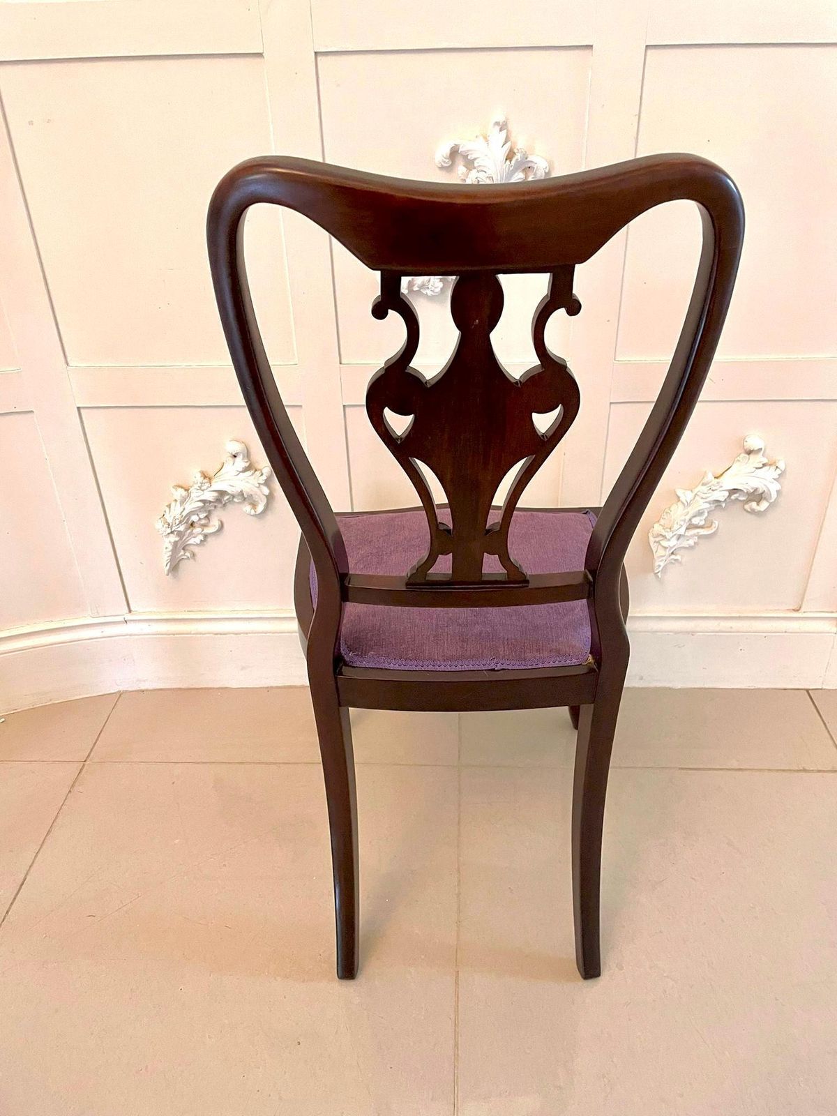 Fine Quality Antique Victorian Set Of Four Marquetry Inlaid Chairs photo buy