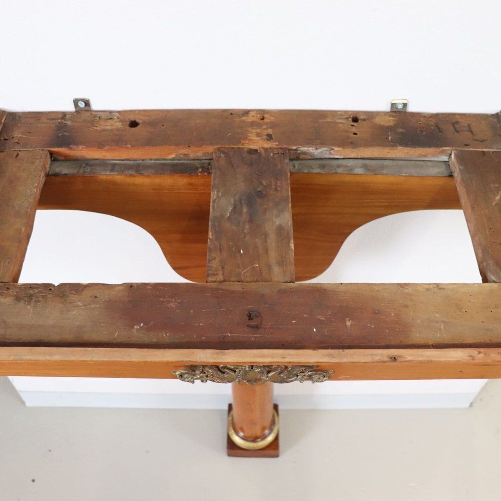 Antique Console Table In Cherrywood With Marble Top, Early 19th Century photo buy