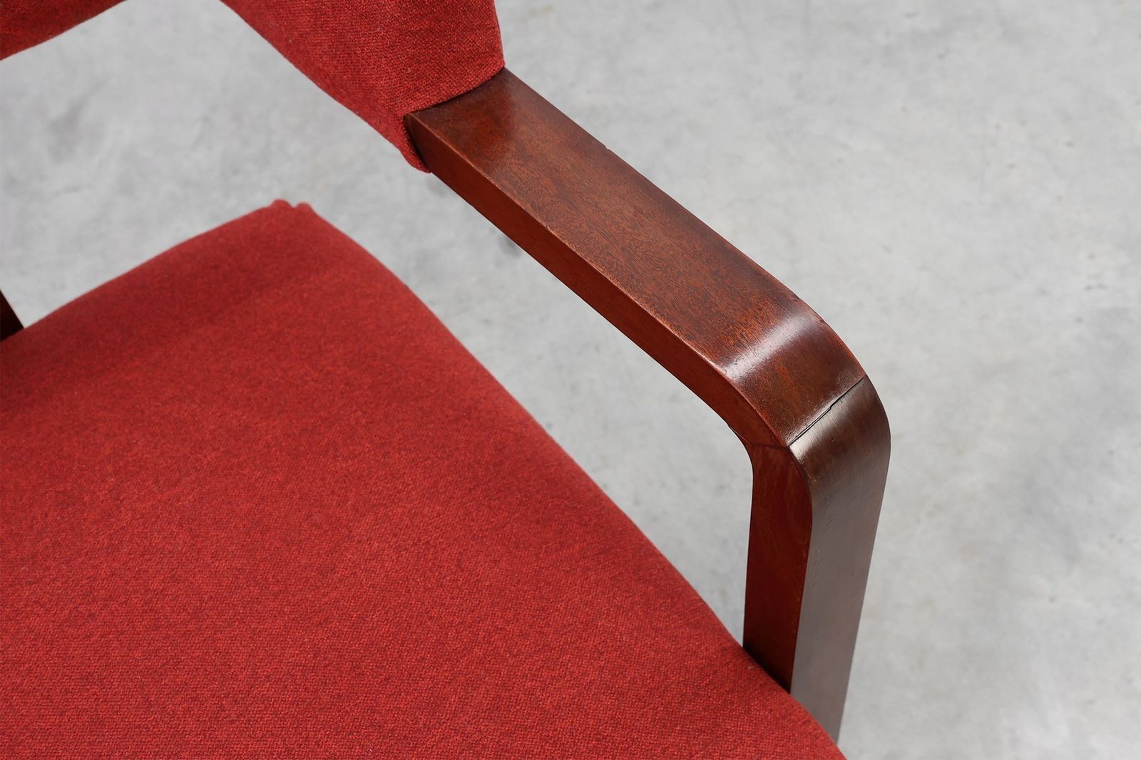 photo for sale Red Art Deco Chairs, Belgium, 1920, Set Of 2