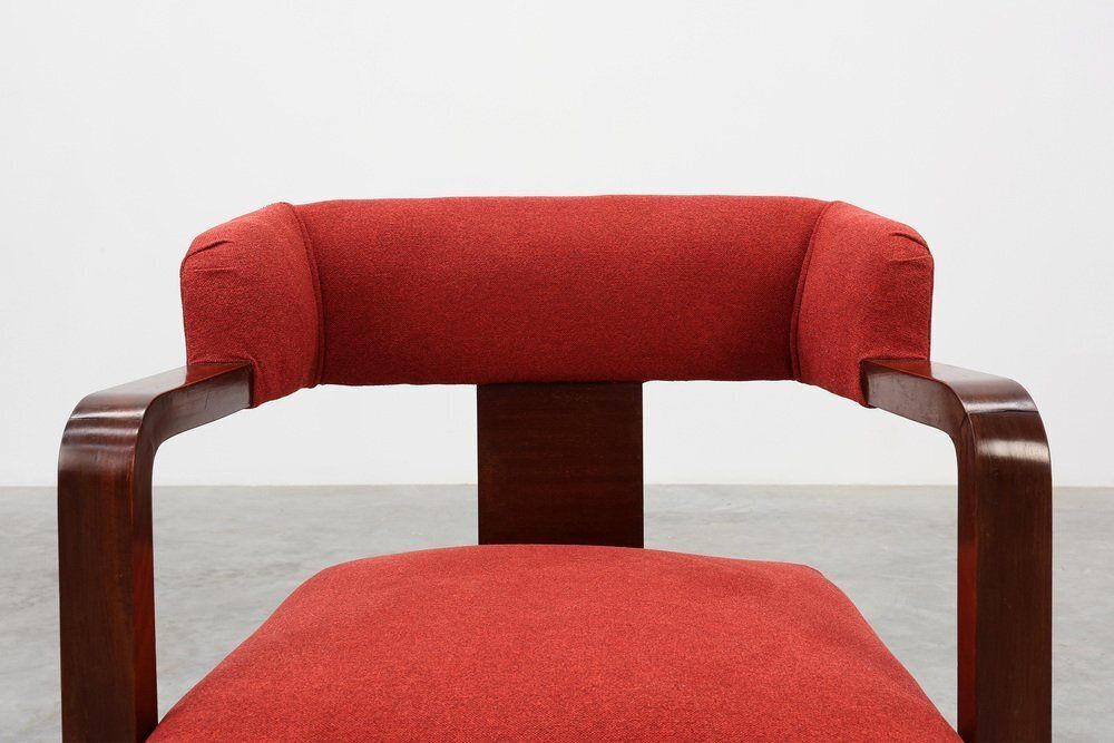 Art Deco Red Chair, Belgium, 1920 photo vintage