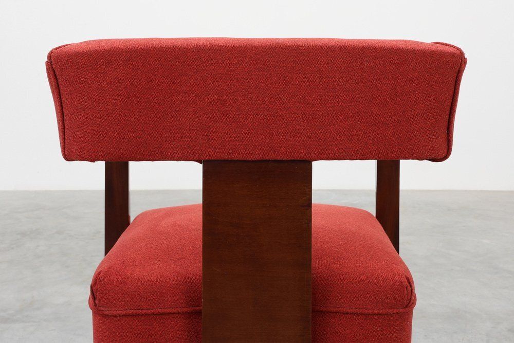 Furniture Art Deco Red Chair, Belgium, 1920 photo