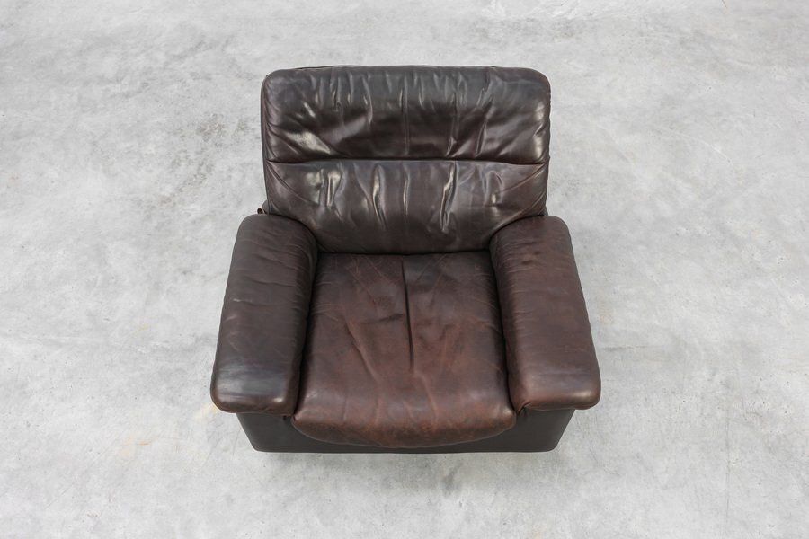 Furniture Mid Century Modern Ds‑66 Relax Chair In Brown Leather From De Sede, Switzerland, 1960s photo