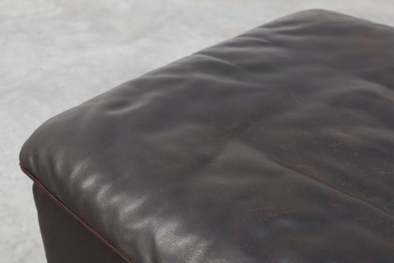 Mid Century Modern Ds‑11 Ottoman In Brown Leather From De Sede, Switzerland, 1960s photo vinterior