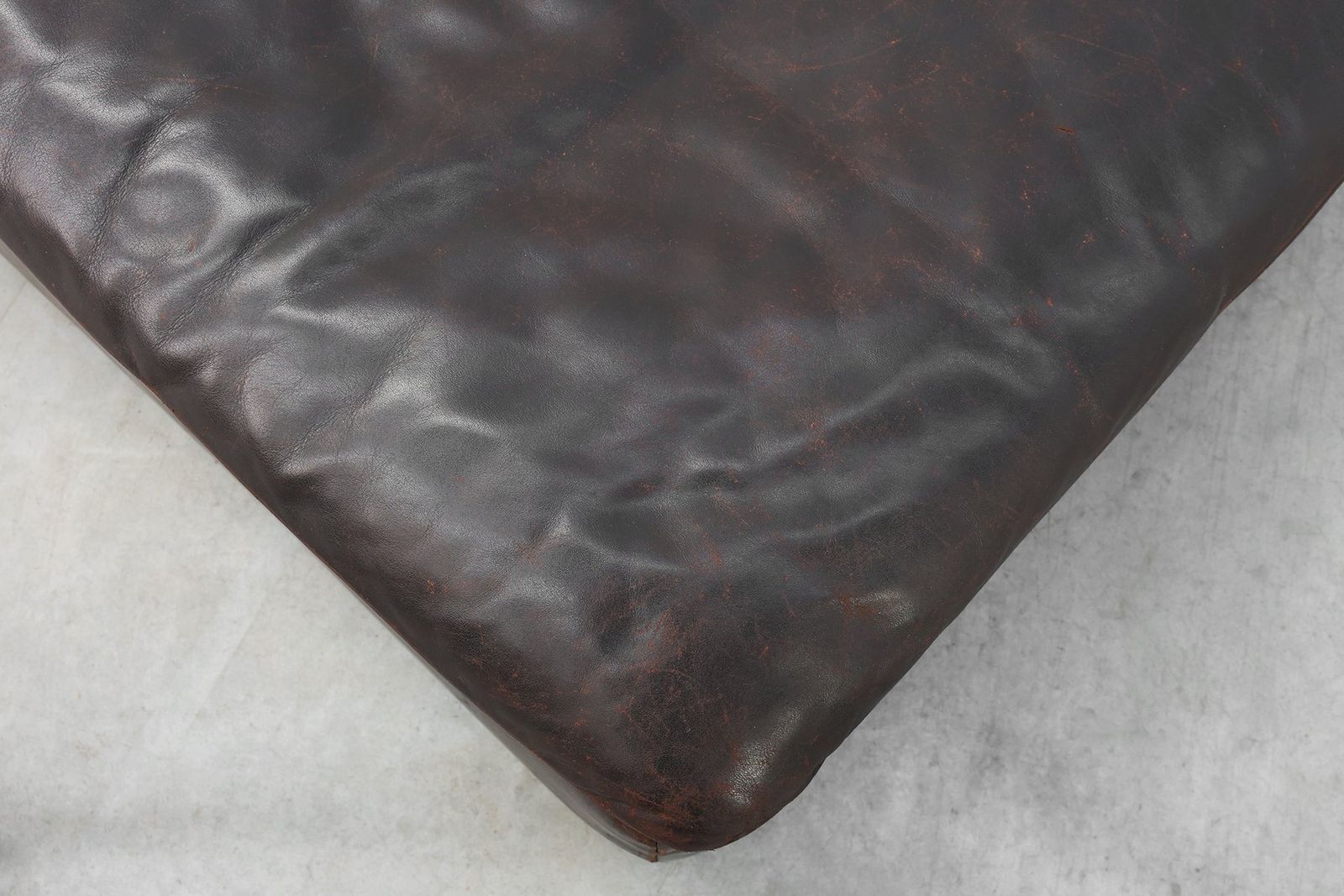 photo furniture Mid Century Modern Ds‑11 Ottoman In Brown Leather From De Sede, Switzerland, 1960s