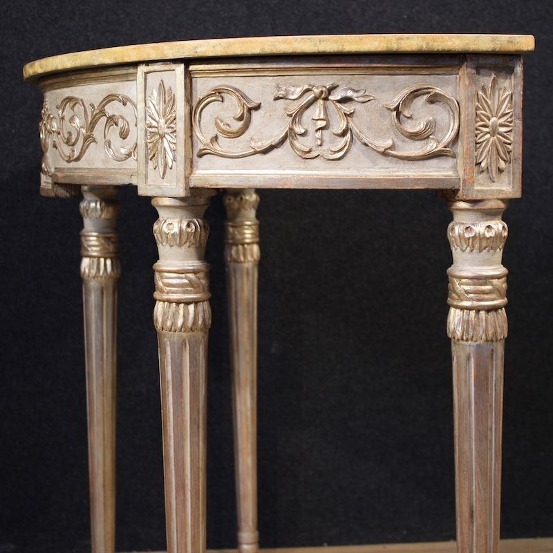 photo furniture 20th Century Italian Lacquered Louis XVI Style Console