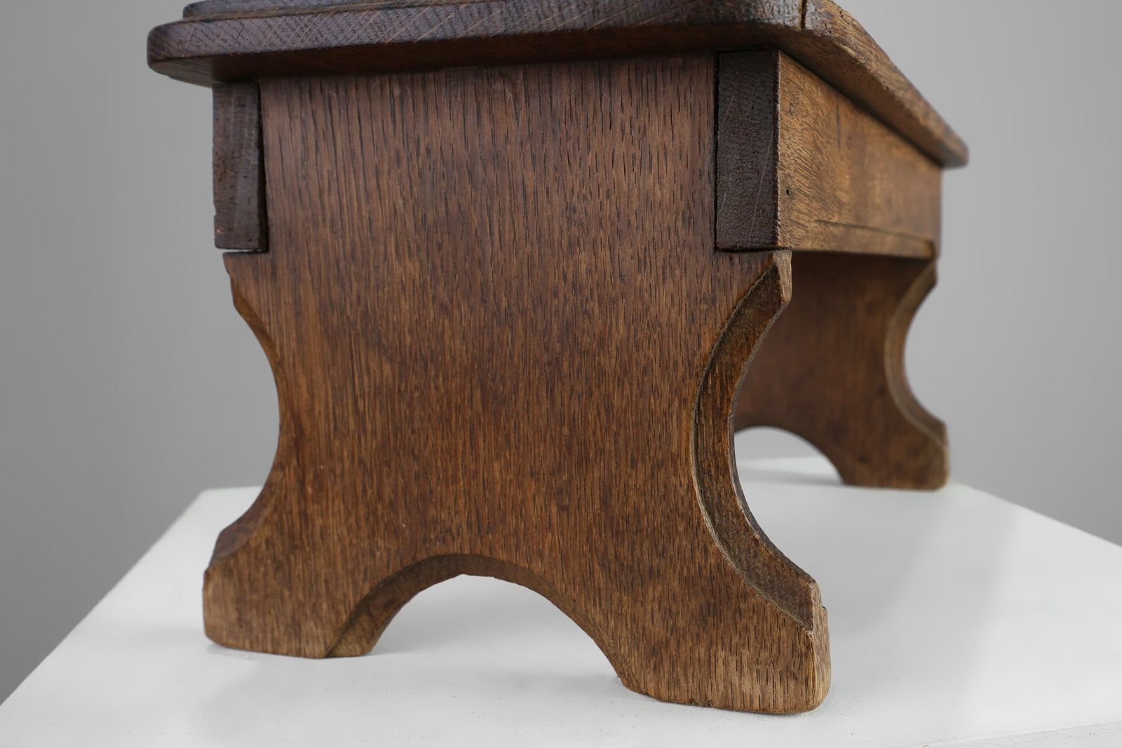 Small French Provincial Rustic Oak Bench, 1800s photo 887.0
