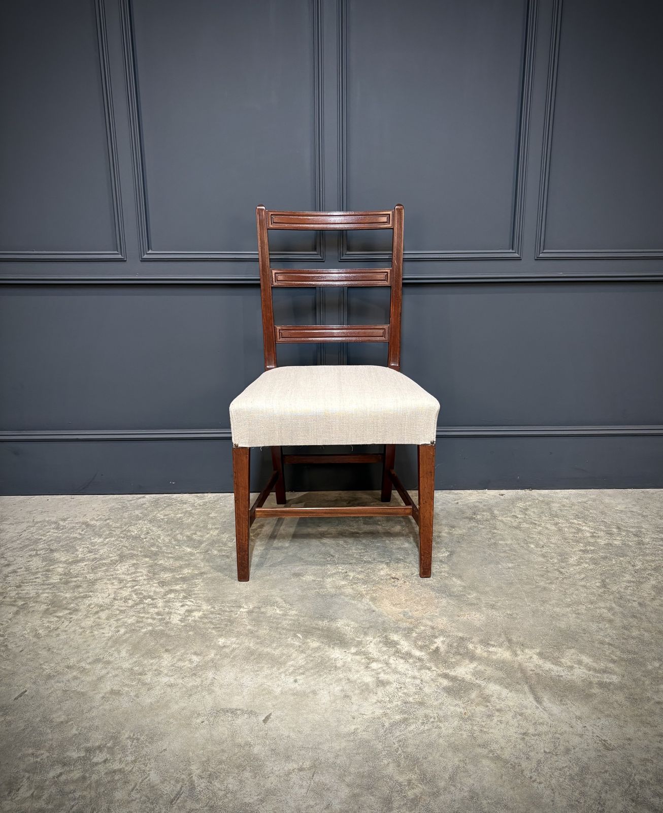 Set Of Eighteen Georgian Mahogany Dining Chairs photo vintage