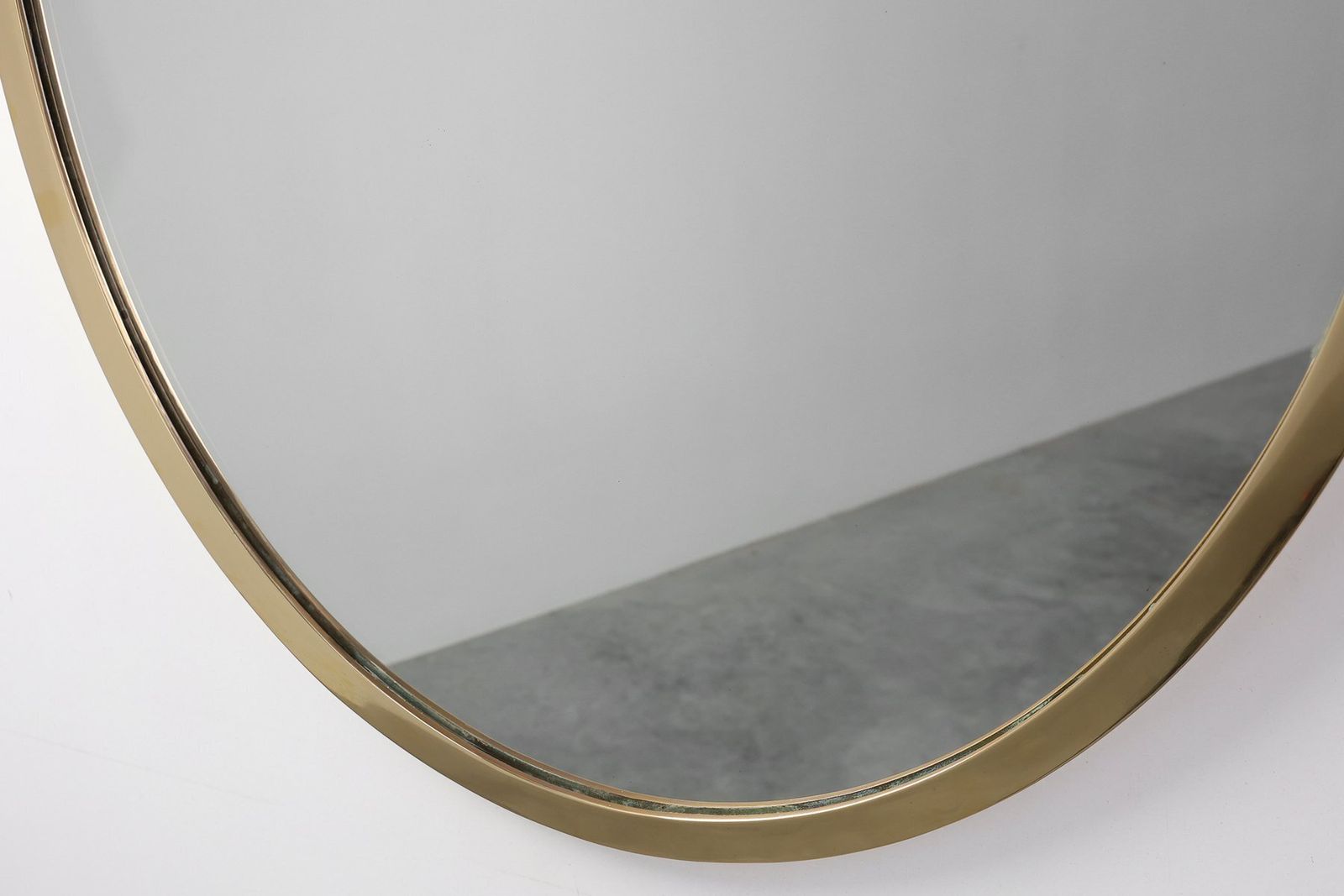 photo furniture Art Deco Copper‑Plated Metal Mirror, Belgium, 1925