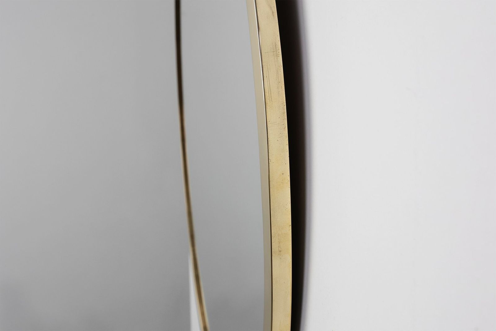 photo for sale Art Deco Copper‑Plated Metal Mirror, Belgium, 1925