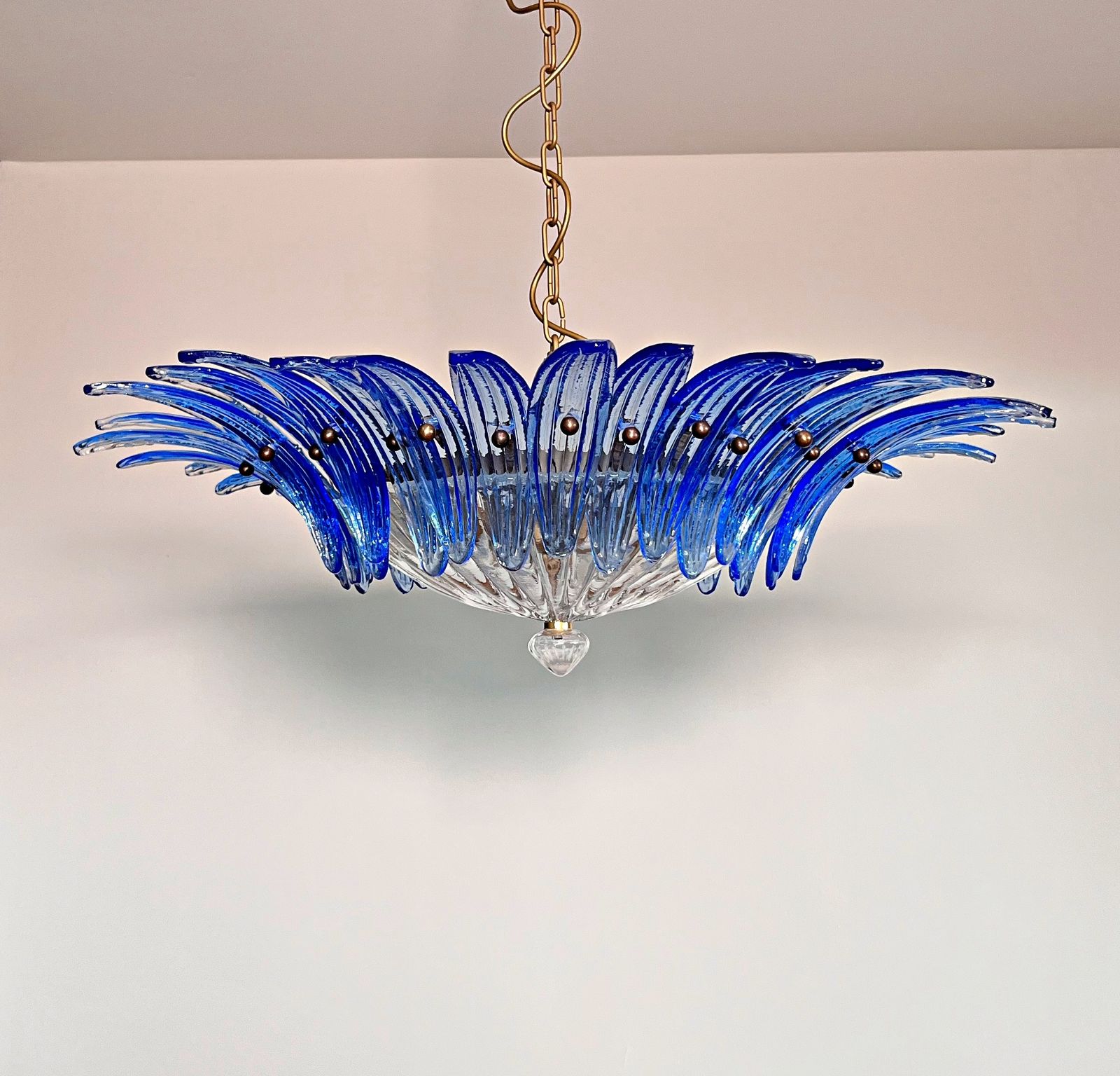 Murano Chandelier Original Palmette, Blue Glasses photo 960.0